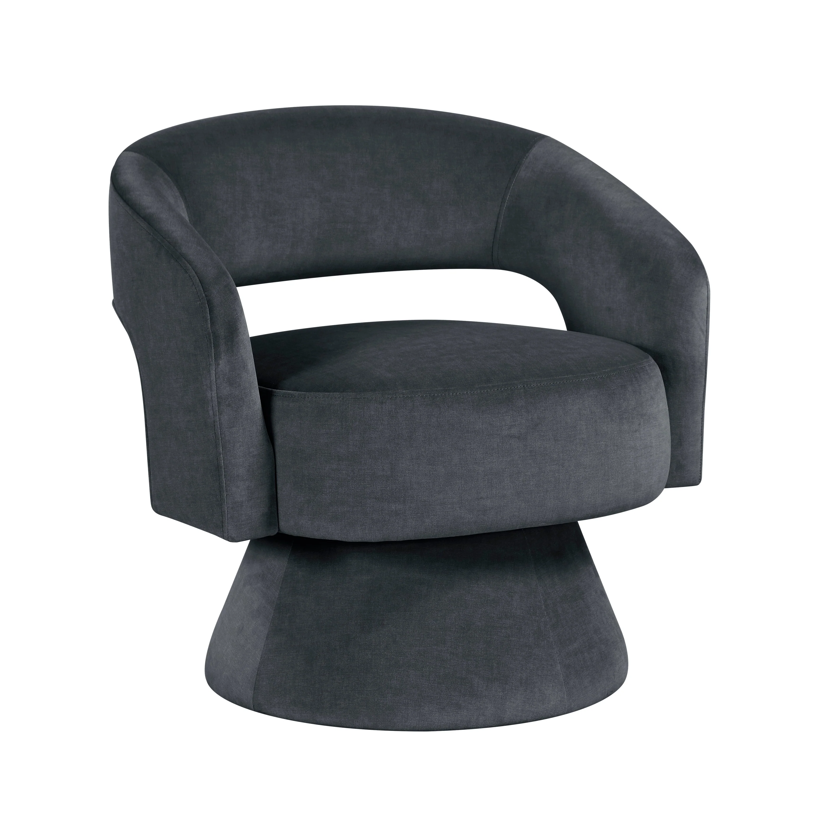 Lavon Dark Gray Swivel Chair - Image 2