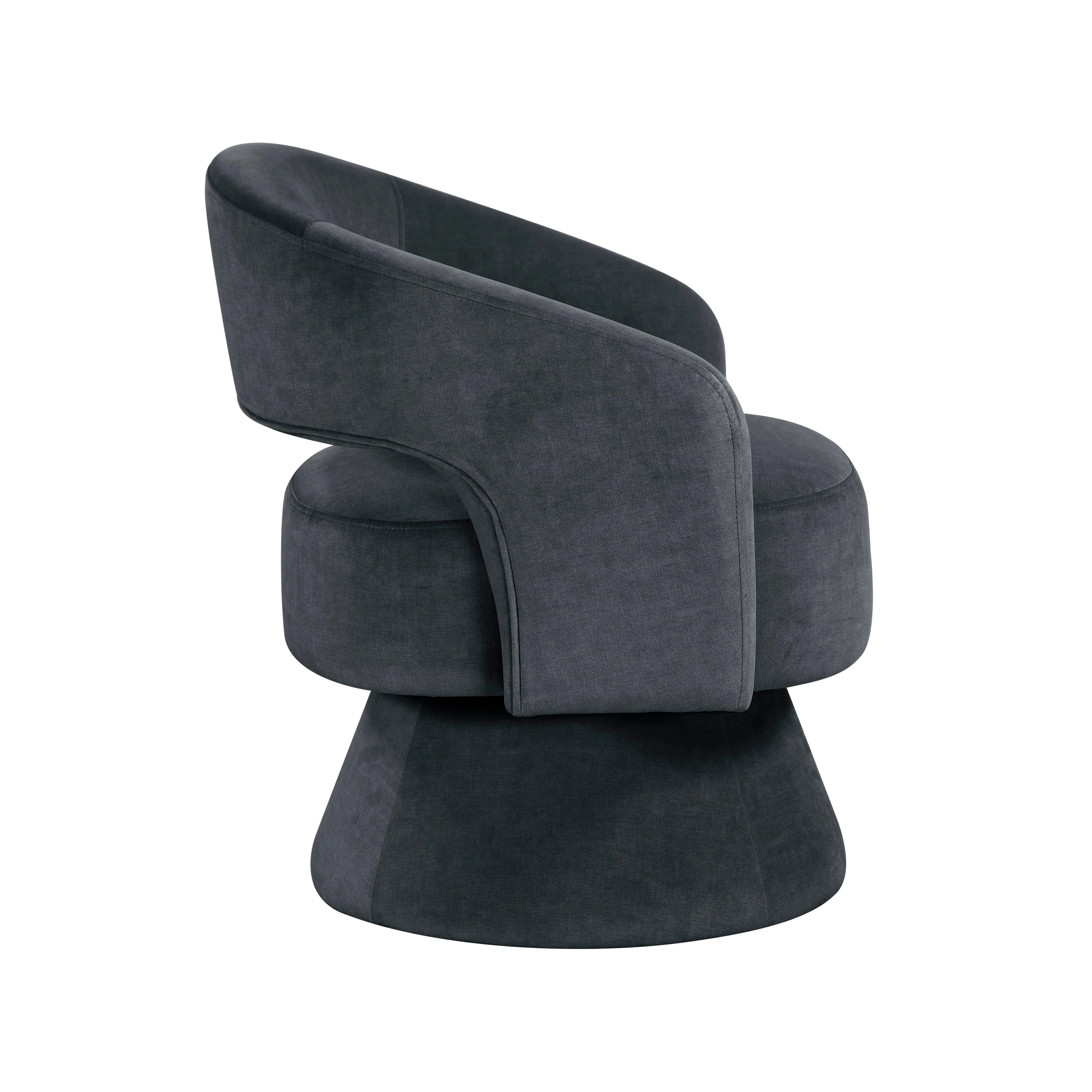 Lavon Dark Gray Swivel Chair - Image 3