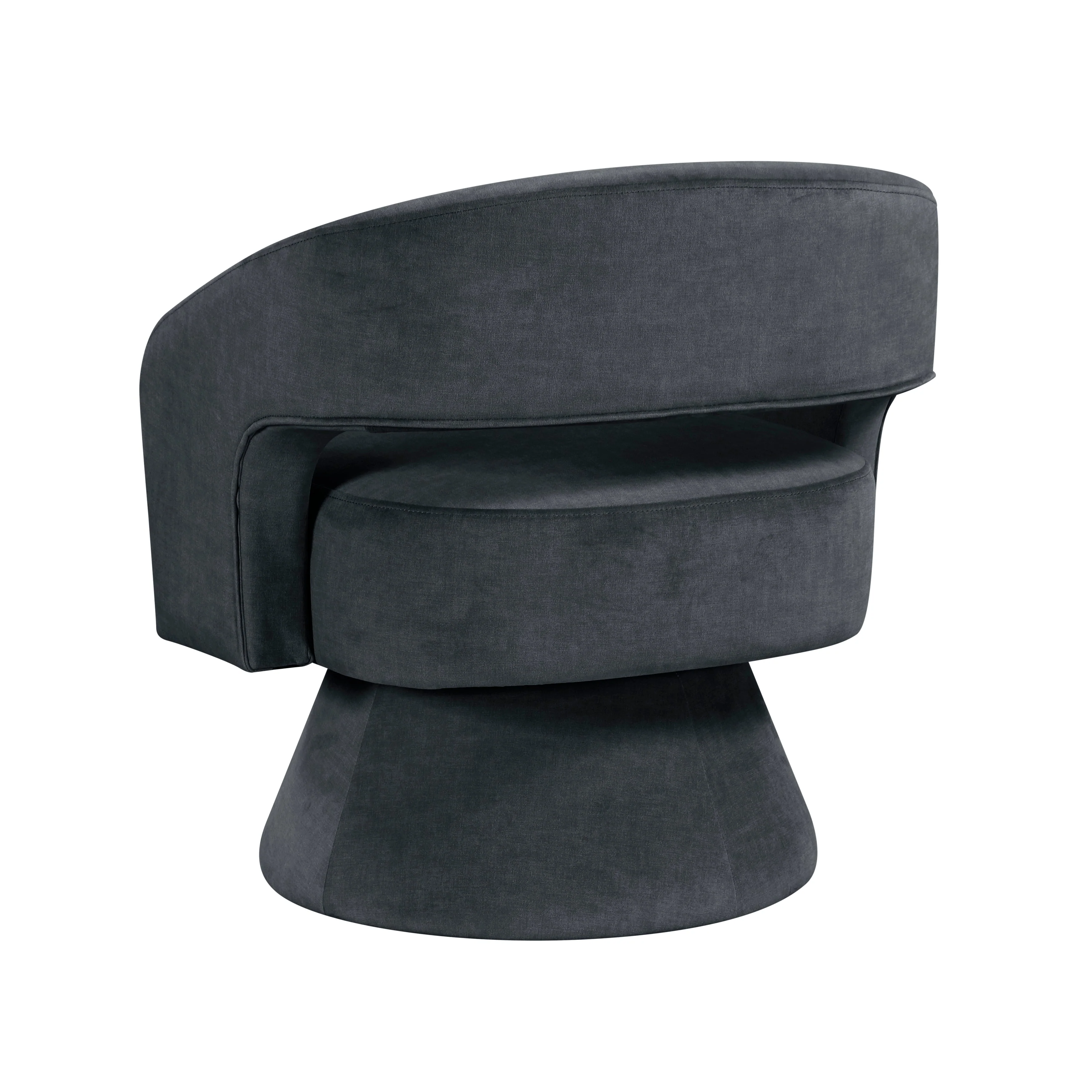 Lavon Dark Gray Swivel Chair - Image 4