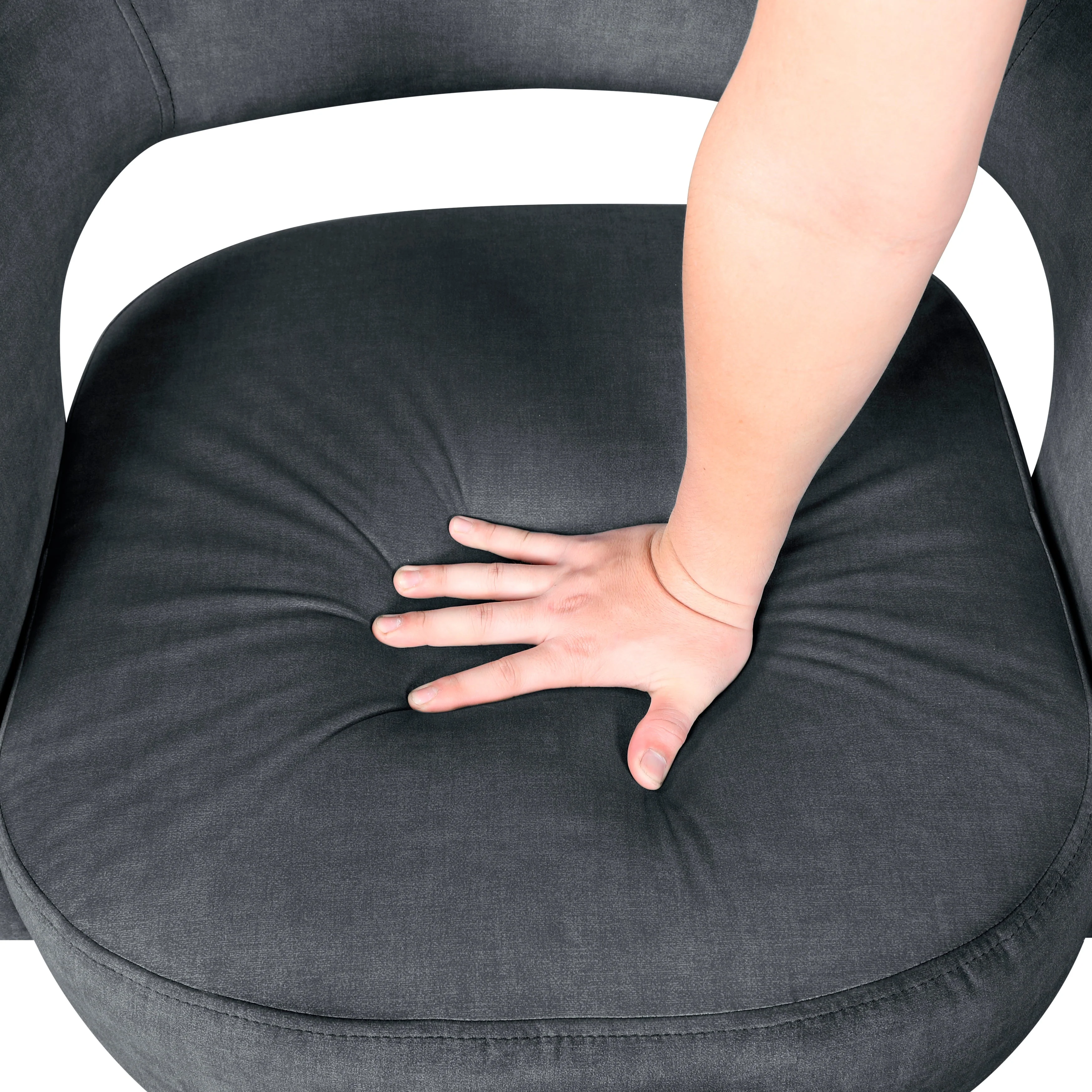 Lavon Dark Gray Swivel Chair - Image 6
