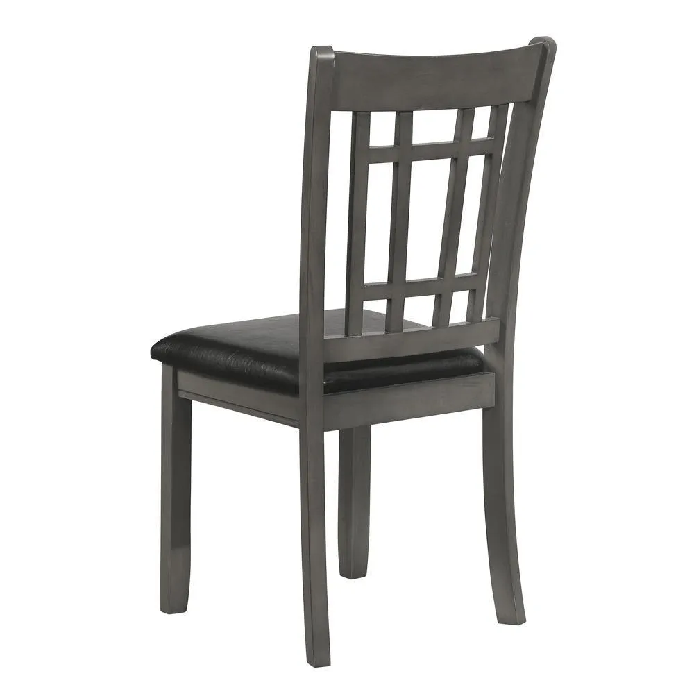 Lavon Espresso/Medium Gray Padded Dining Side Chairs, Set of 2 - Image 3