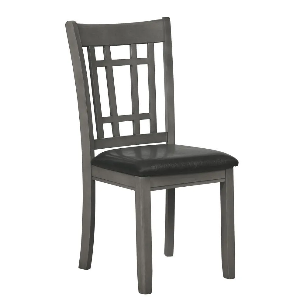 Lavon Espresso/Medium Gray Padded Dining Side Chairs, Set of 2 - Image 4