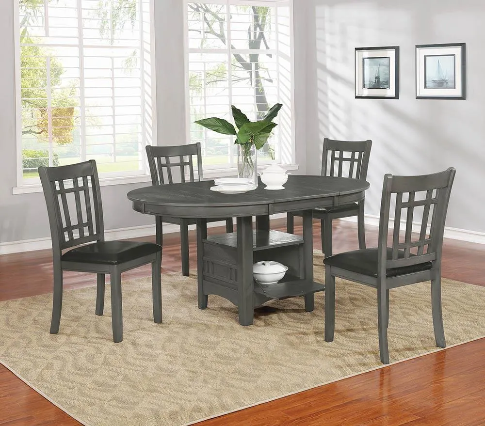 Lavon Espresso/Medium Gray Padded Dining Side Chairs, Set of 2 - Image 6
