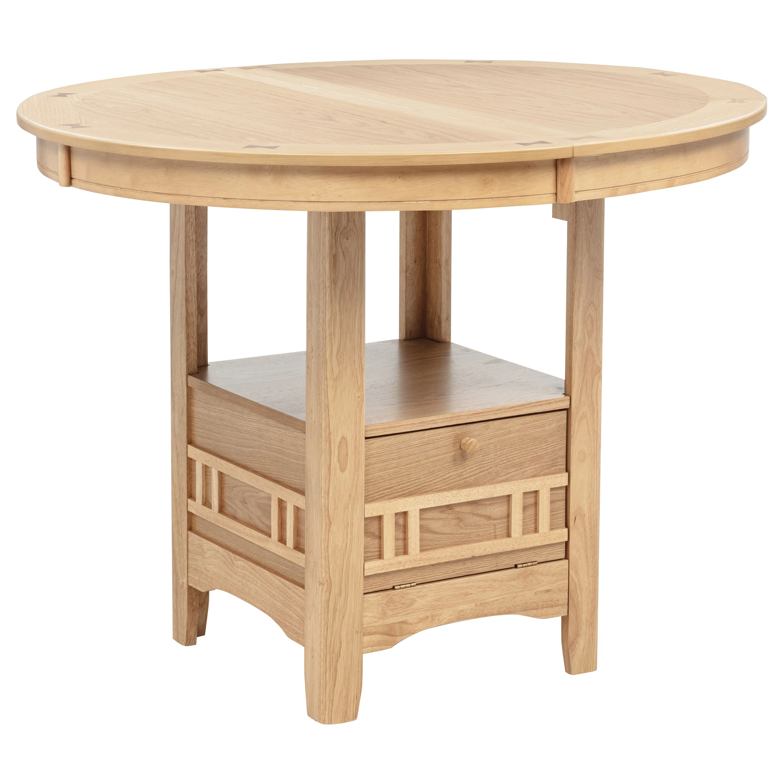 Lavon Light Oak Oval 60-inch Counter Height Extension Dining Table - Image 4