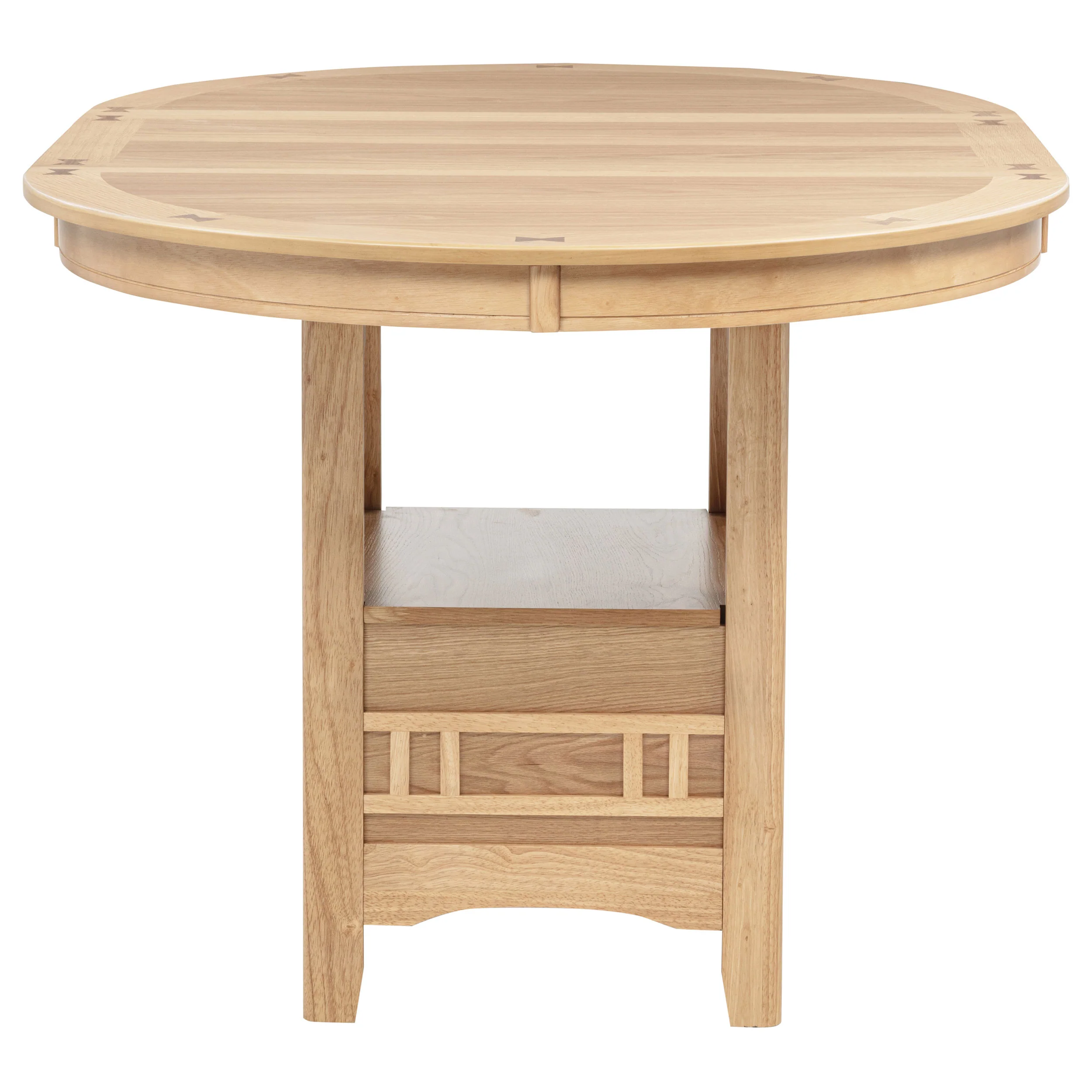 Lavon Light Oak Oval 60-inch Counter Height Extension Dining Table - Image 7