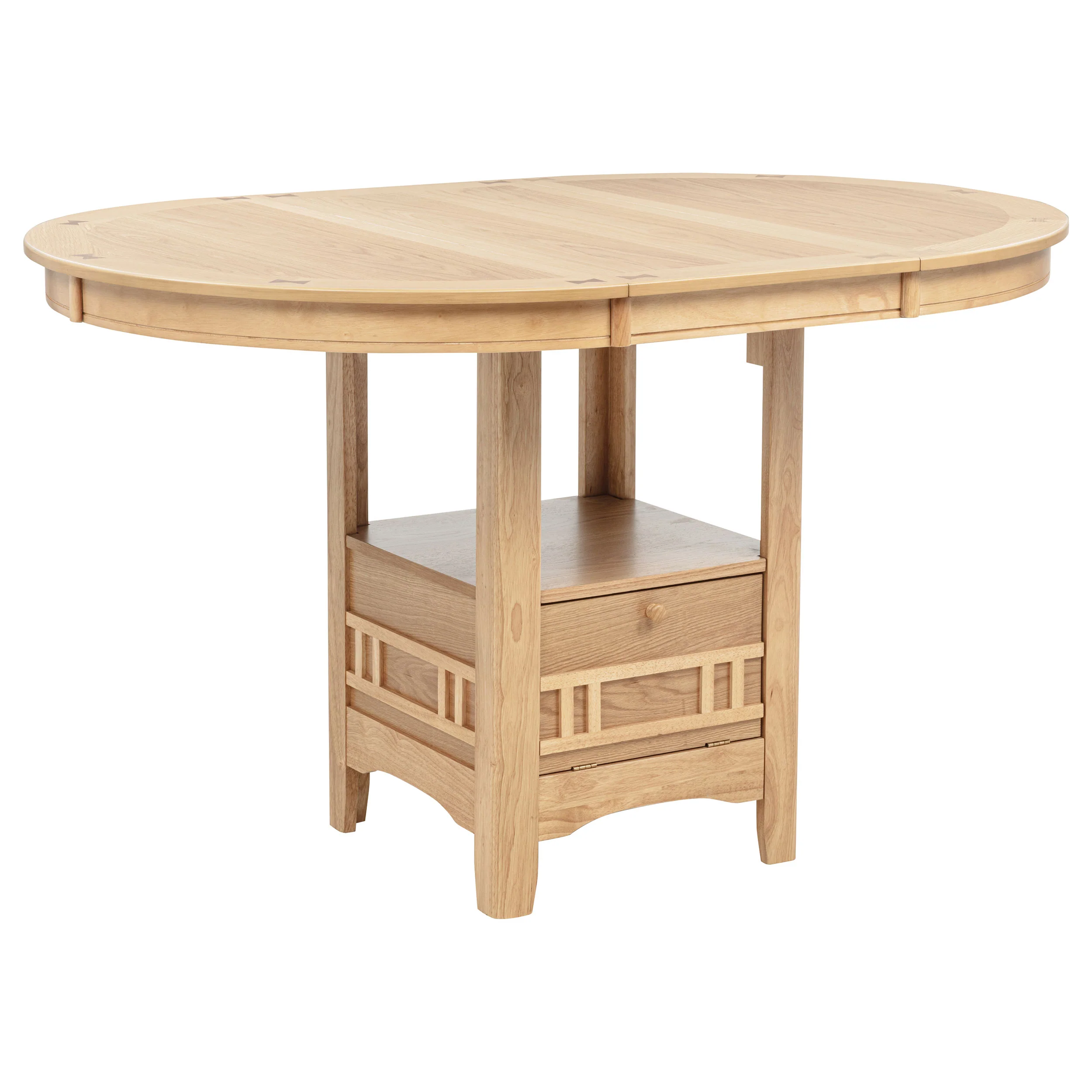 Lavon Light Oak Oval 60-inch Counter Height Extension Dining Table - Image 9