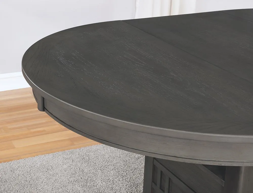 Lavon Medium Gray Dining Table with Storage - Image 4