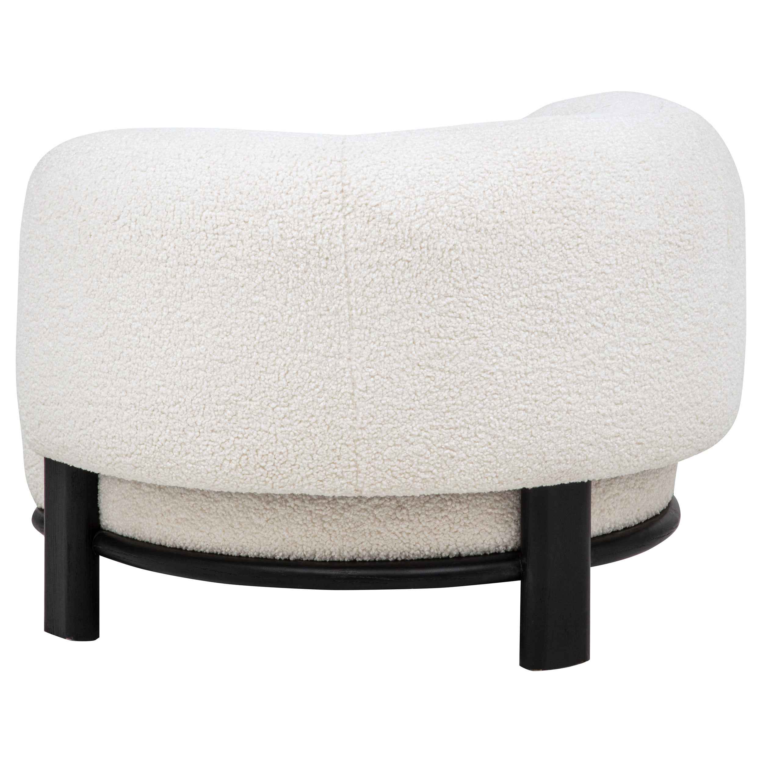 Lawler Ivory/Black Upholstered Barrel Back Accent Chair - Image 6