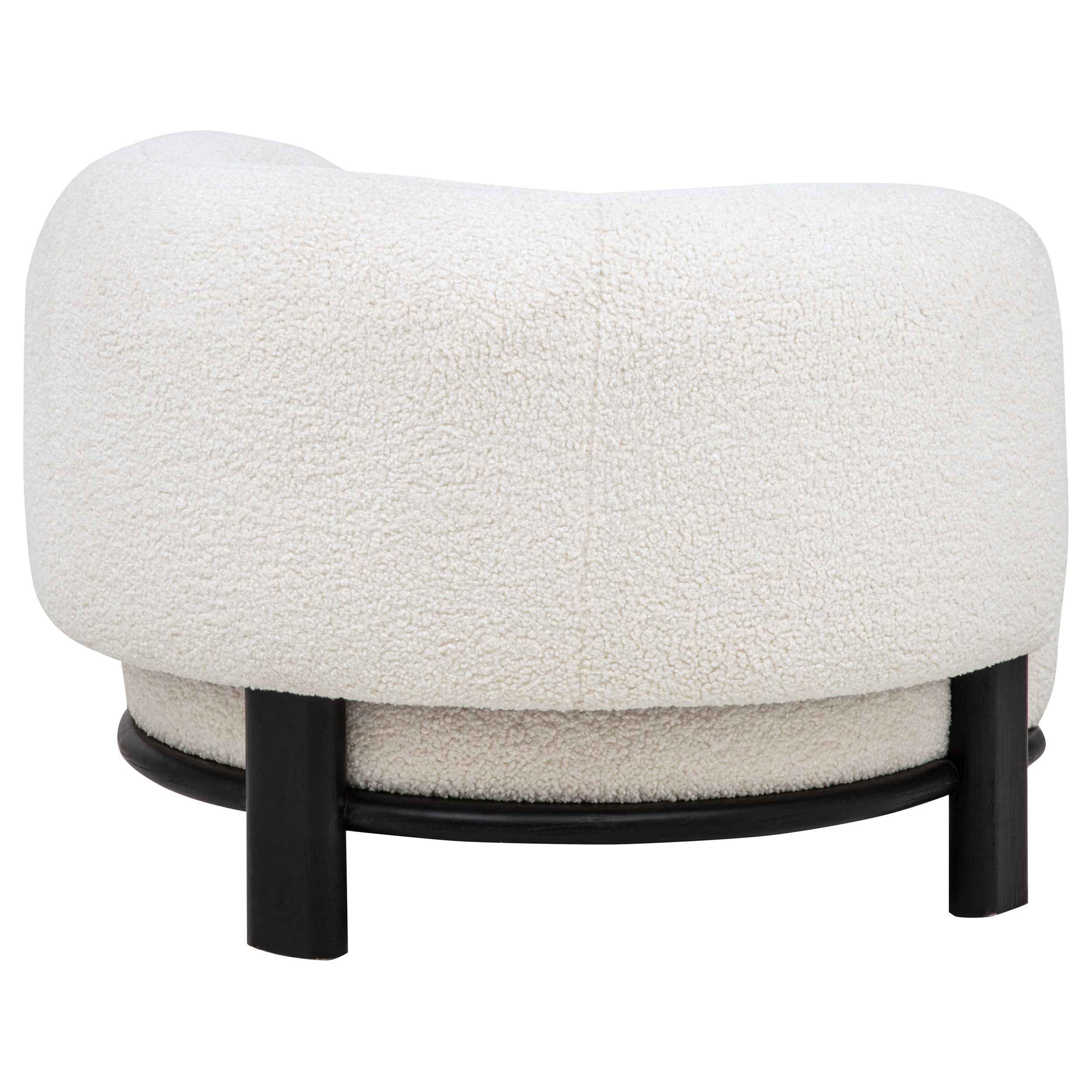 Lawler Ivory/Black Upholstered Barrel Back Accent Chair - Image 8