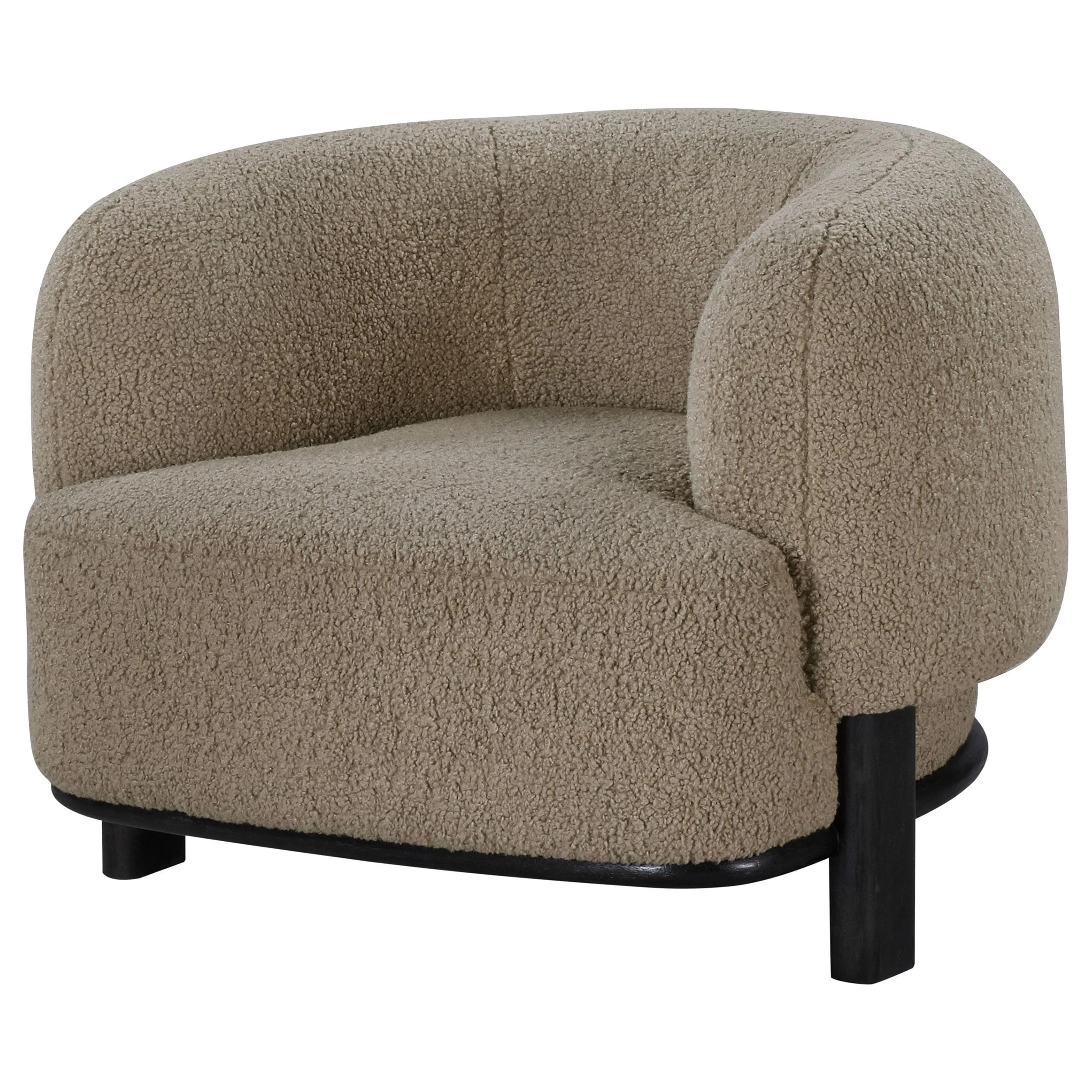 Lawler Upholstered Barrel Back Accent Chair Mushroom - Image 4