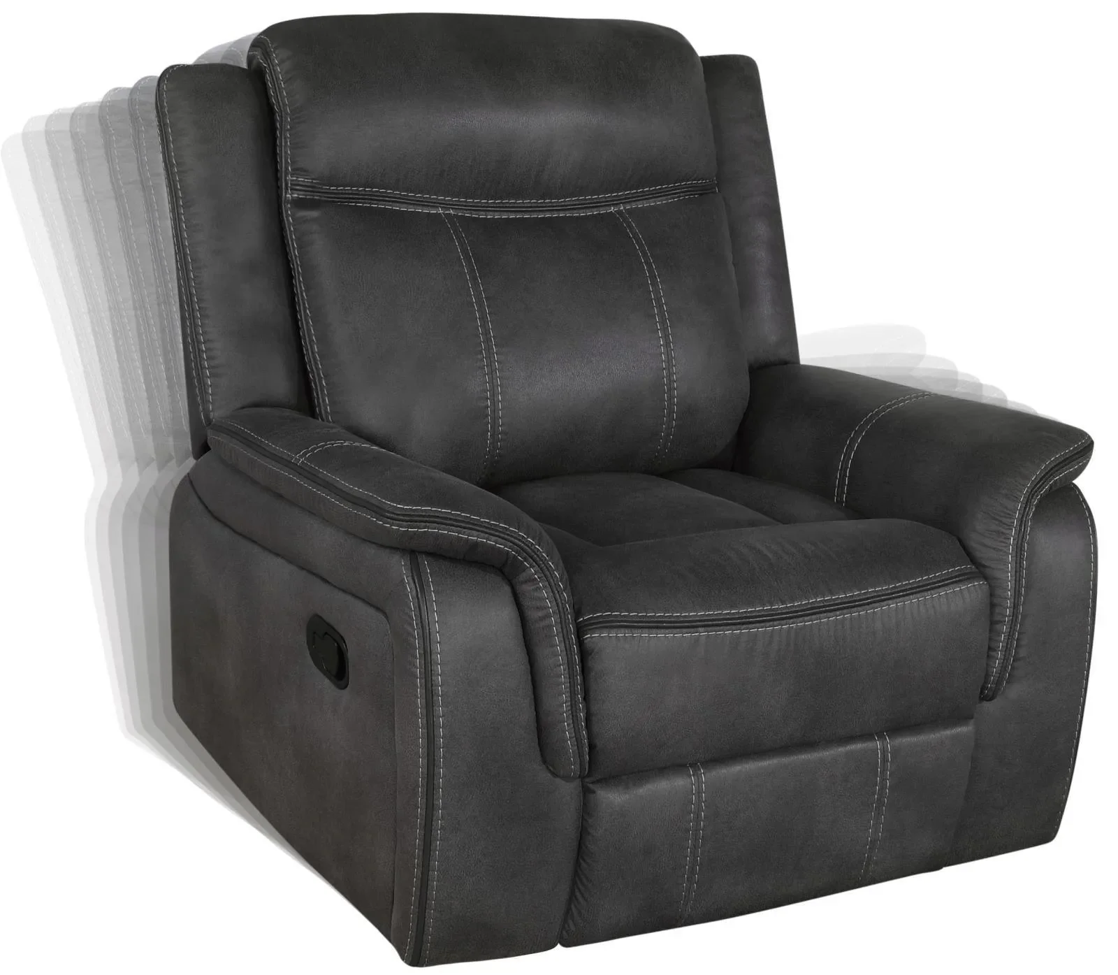 Lawrence Upholstered Tufted Back Glider Recliner - Image 4