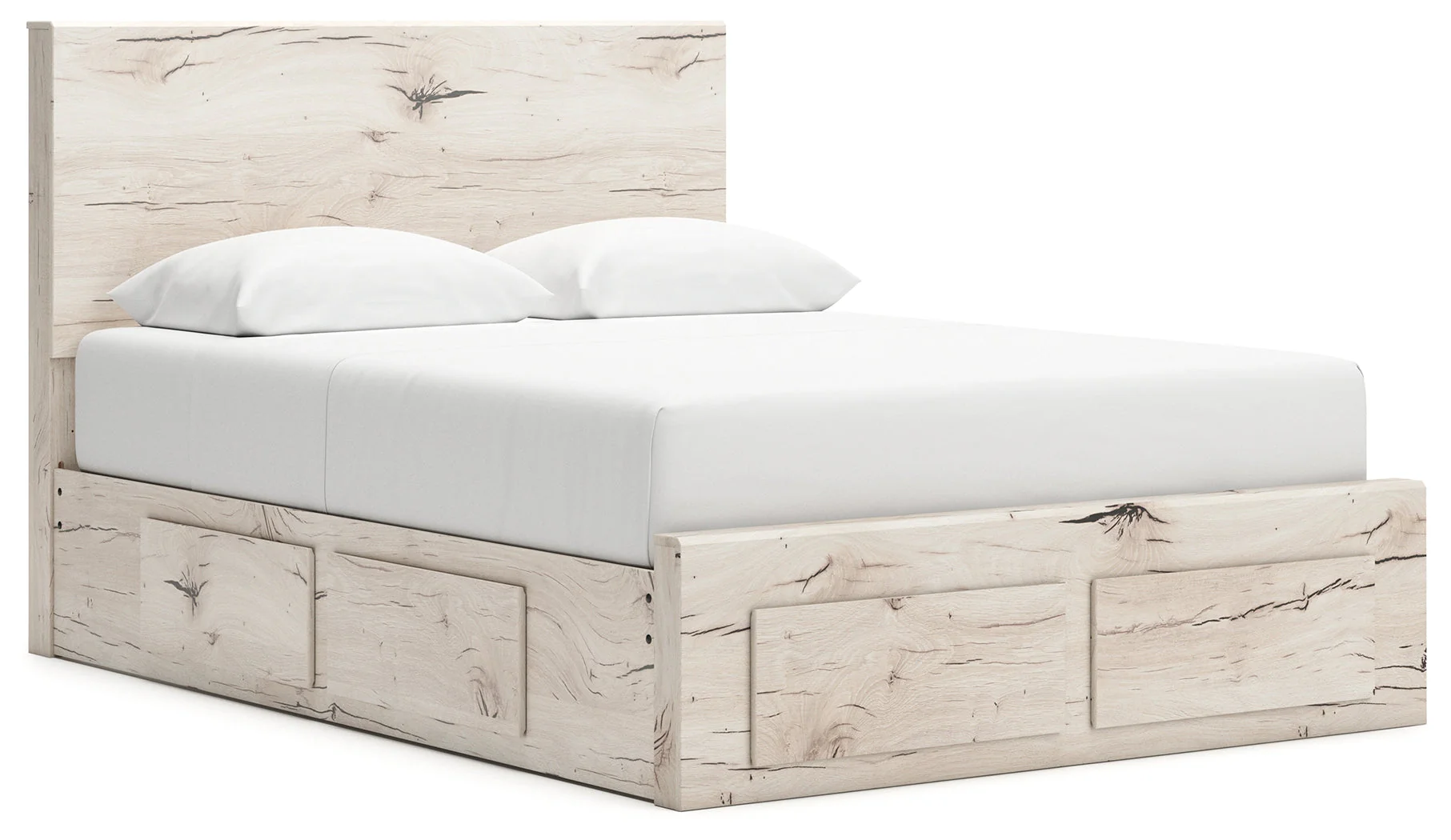 Lawroy Light Natural Queen Storage Platform Bed with 6 Drawers - Image 2
