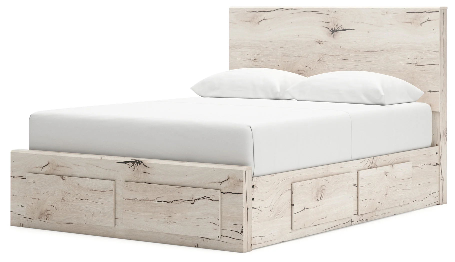 Lawroy Light Natural Queen Storage Platform Bed with 6 Drawers - Image 4