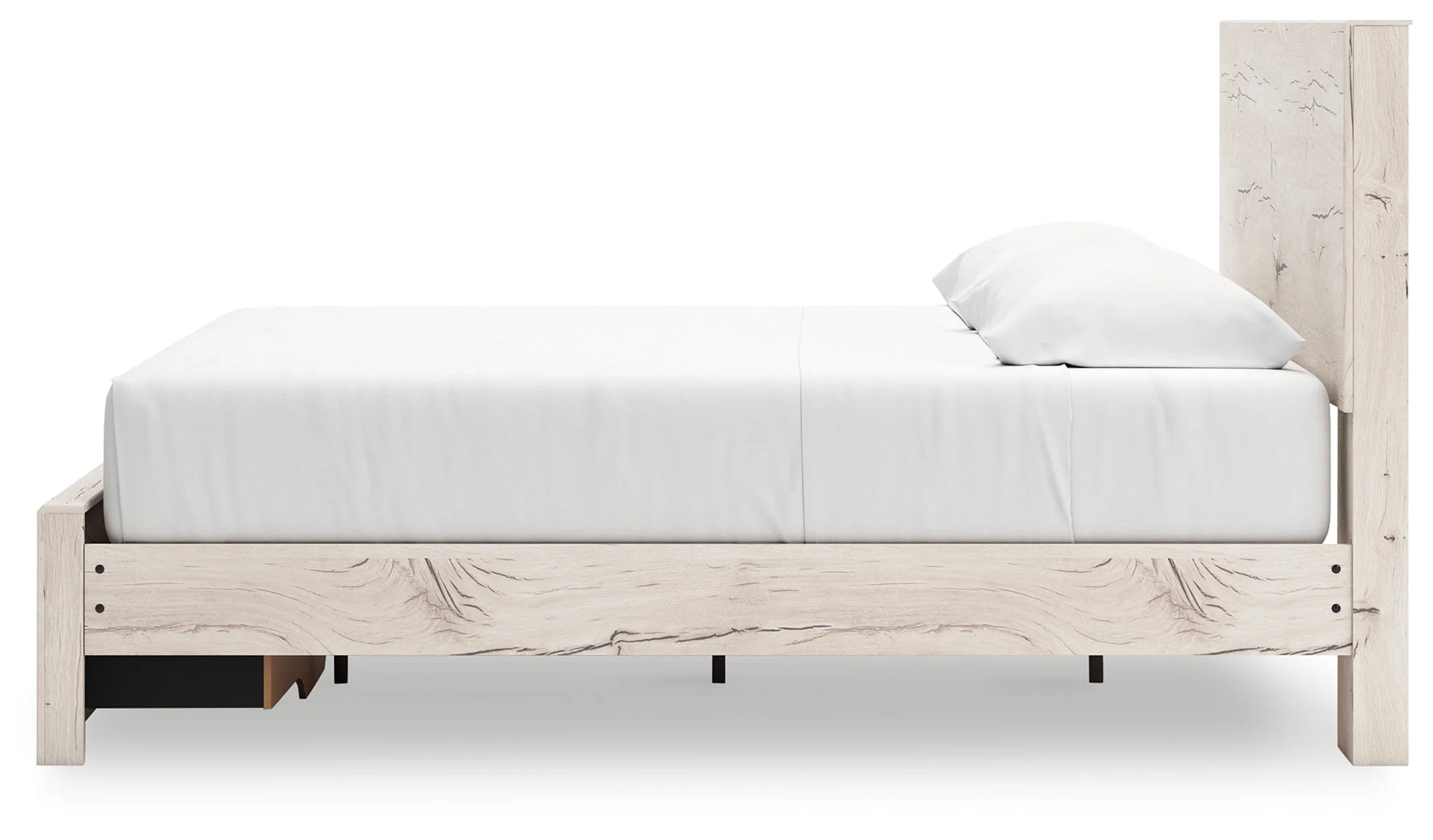 Lawroy Light Natural Storage Panel Bedroom Set with 2 Footboard Drawers - Image 7