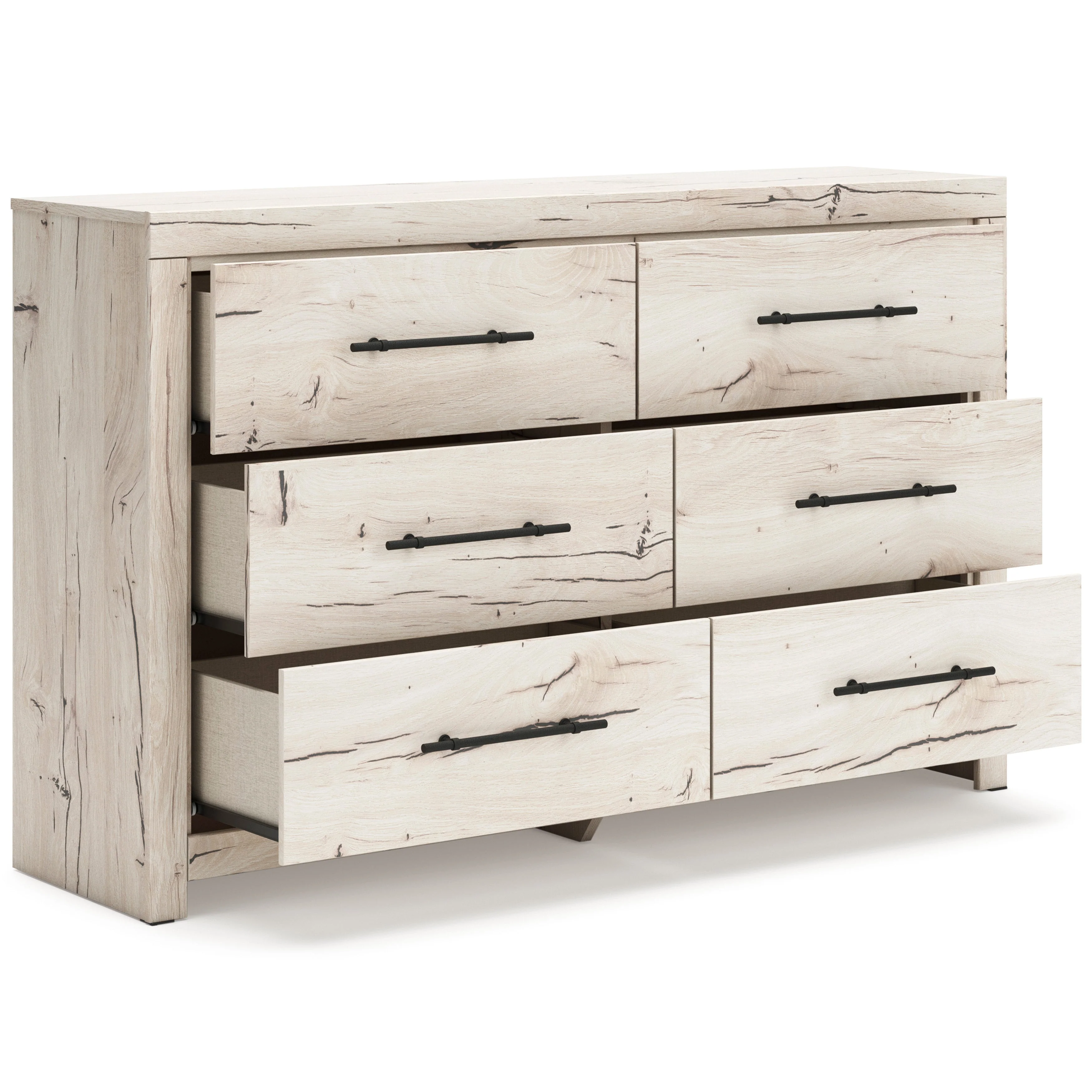 Lawroy Light Natural Storage Panel Bedroom Set with 4 Side Drawers - Image 13