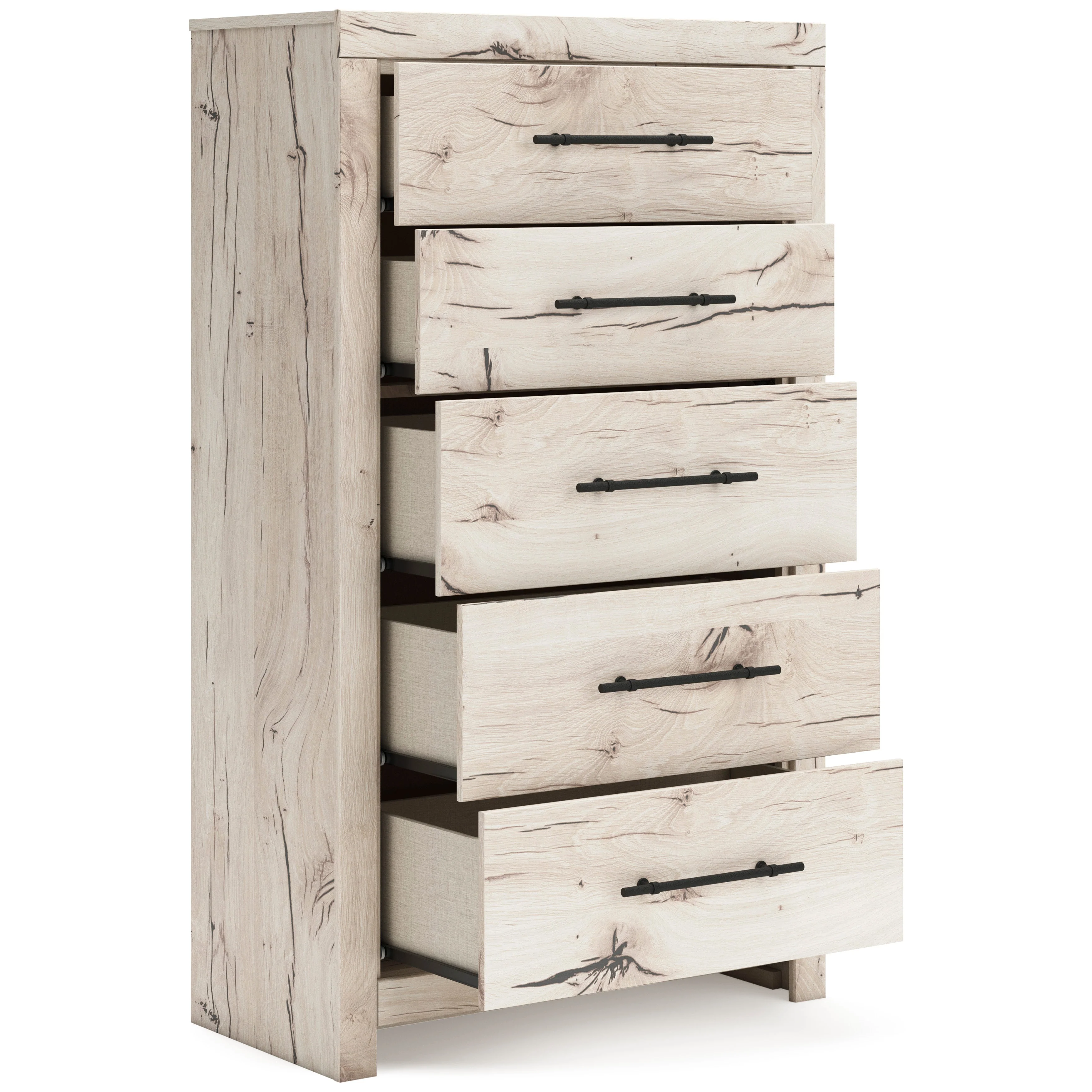 Lawroy Light Natural Storage Panel Bedroom Set with 4 Side Drawers - Image 19