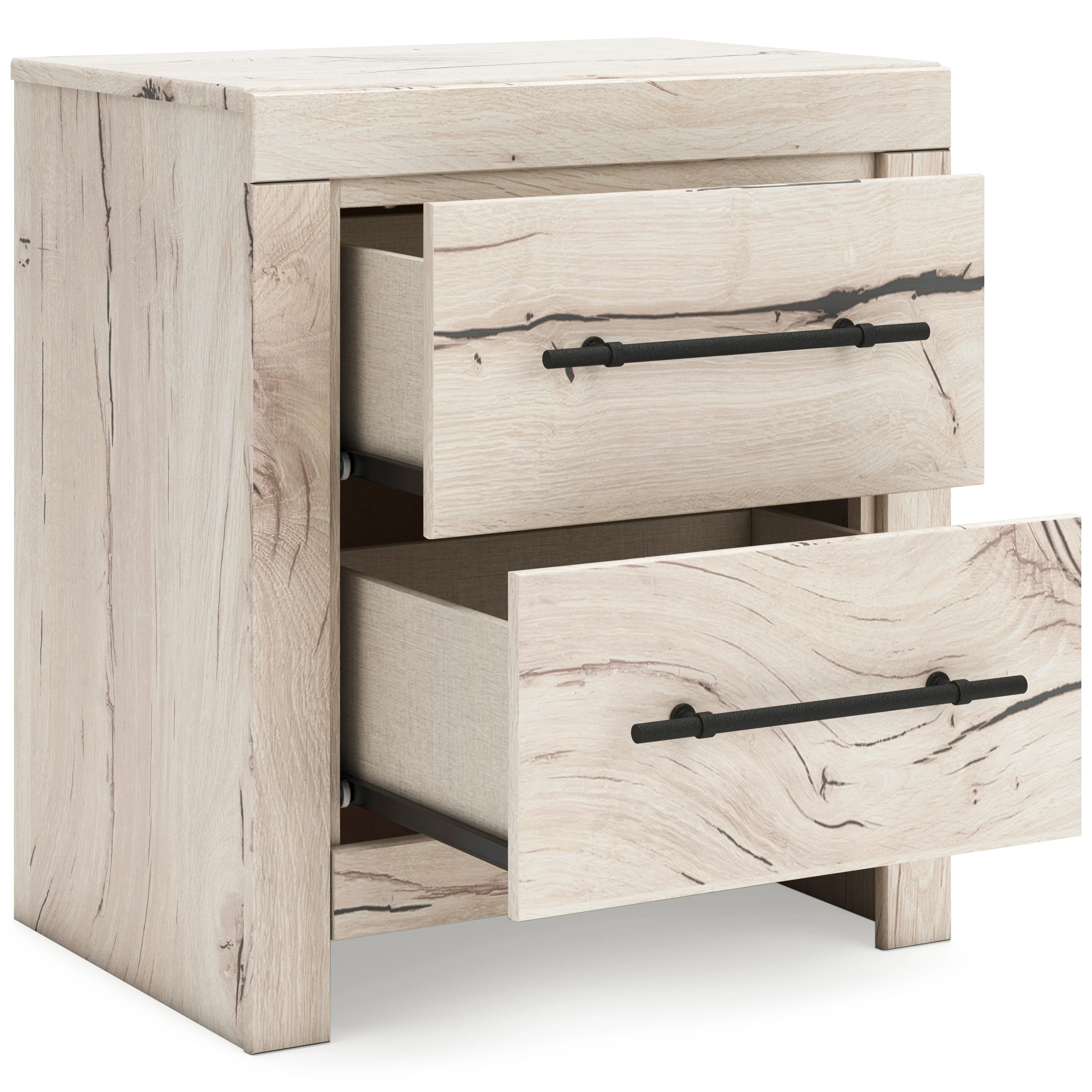 Lawroy Light Natural Storage Panel Bedroom Set with 4 Side Drawers - Image 23