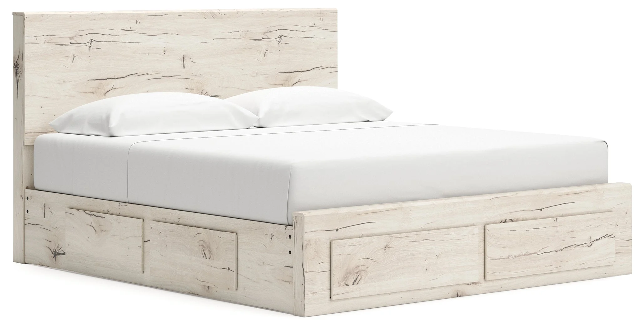 Lawroy Light Natural Storage Panel Bedroom Set with 6 Drawers - Image 2