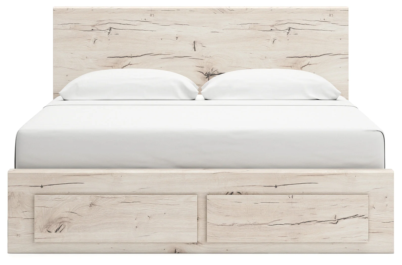 Lawroy Light Natural Storage Panel Bedroom Set with 6 Drawers - Image 5