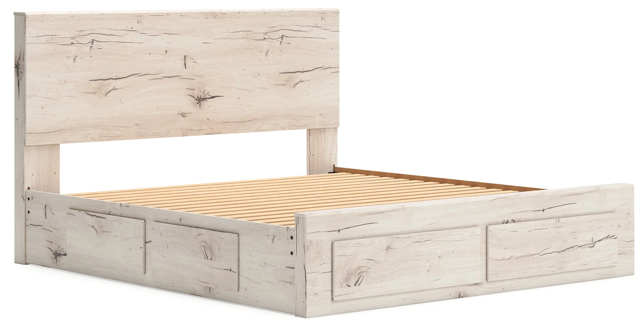 Lawroy Light Natural Storage Panel Bedroom Set with 6 Drawers - Image 9