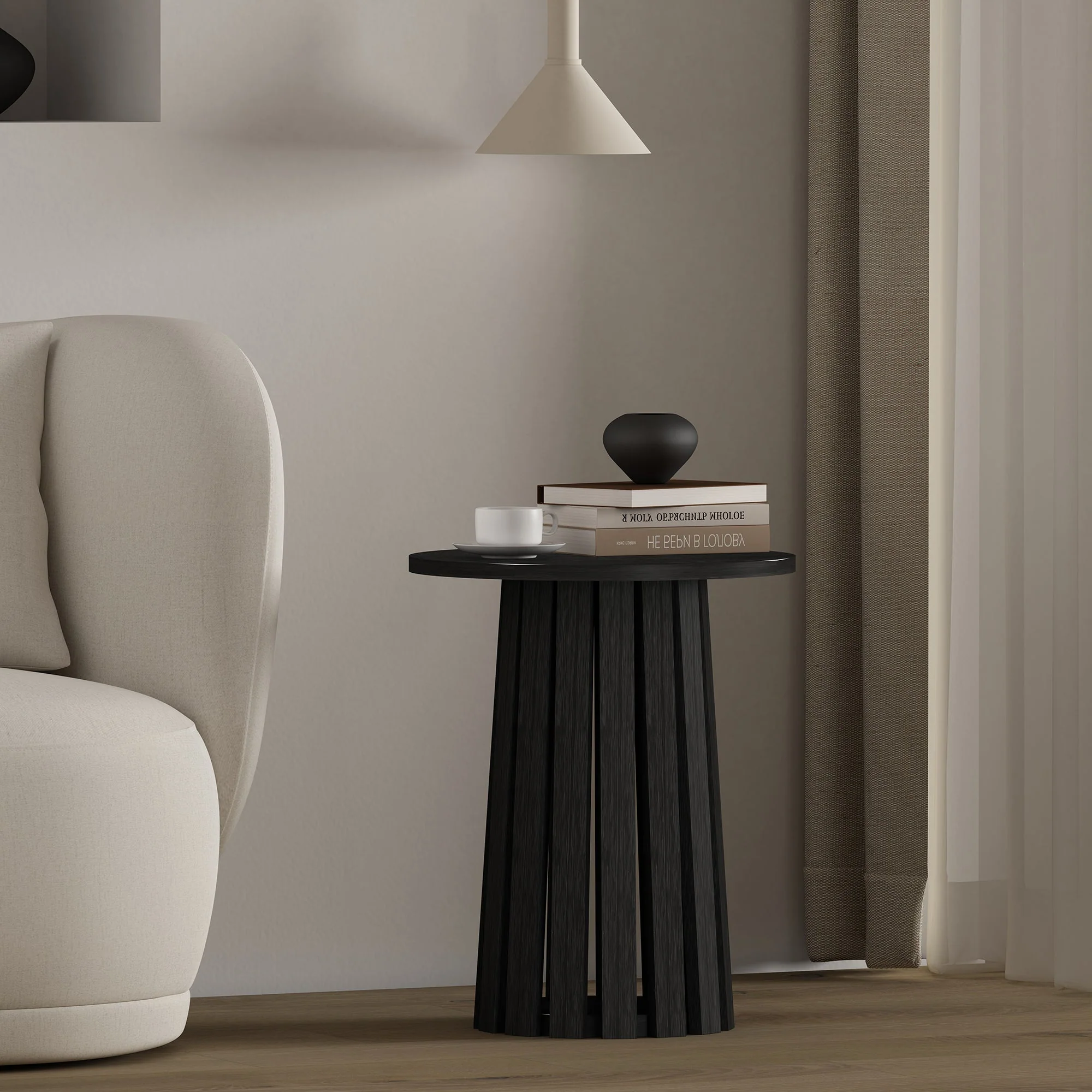 Layla End Table in Black - Image 2
