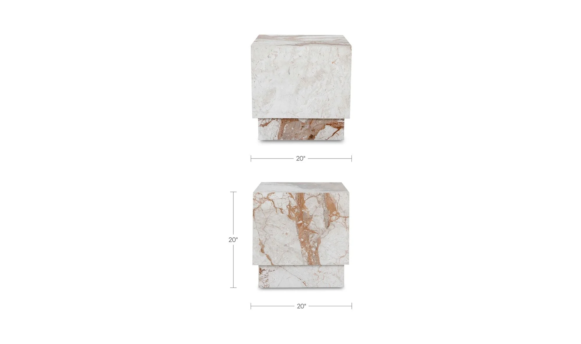 Layla Side Table Breccia Marble - Image 15