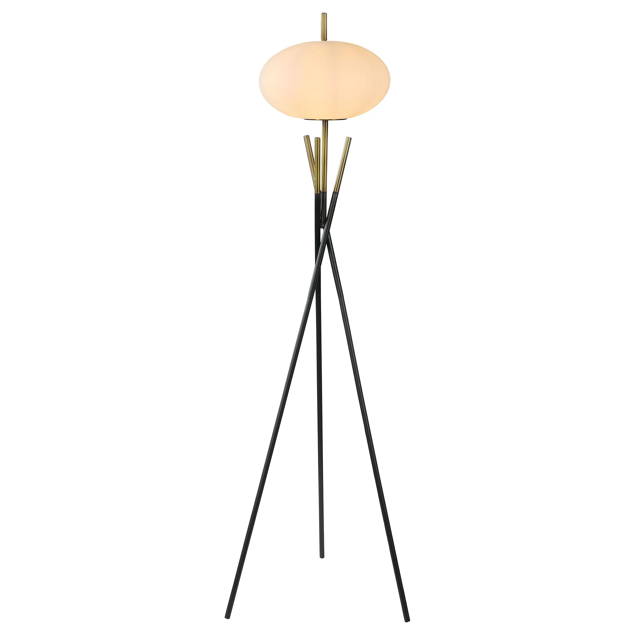 Layton White Orb Shade Tripod Floor Lamp - Image 2