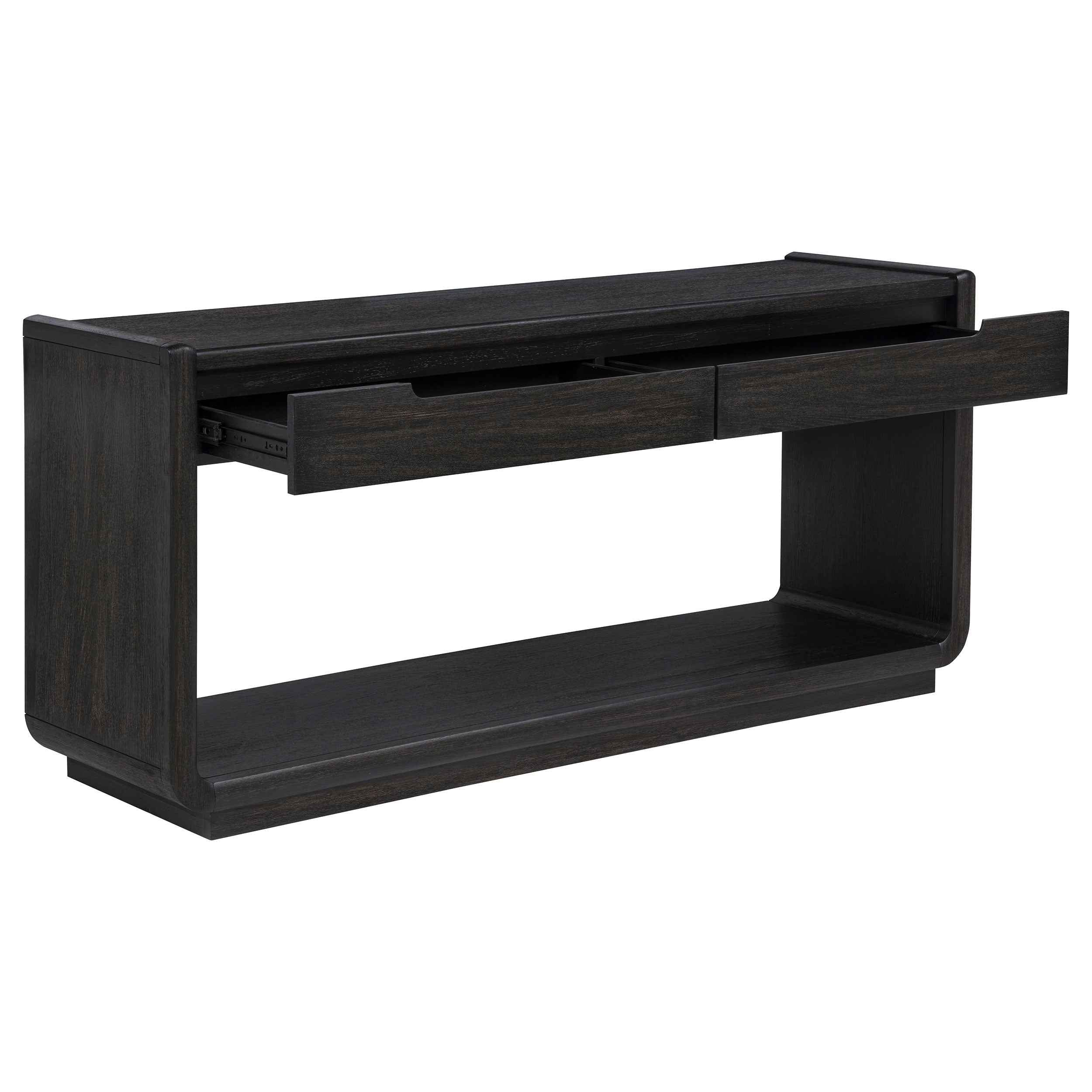 Leandro Burnished Black 2-drawer Entryway Sofa Console Table - Image 2