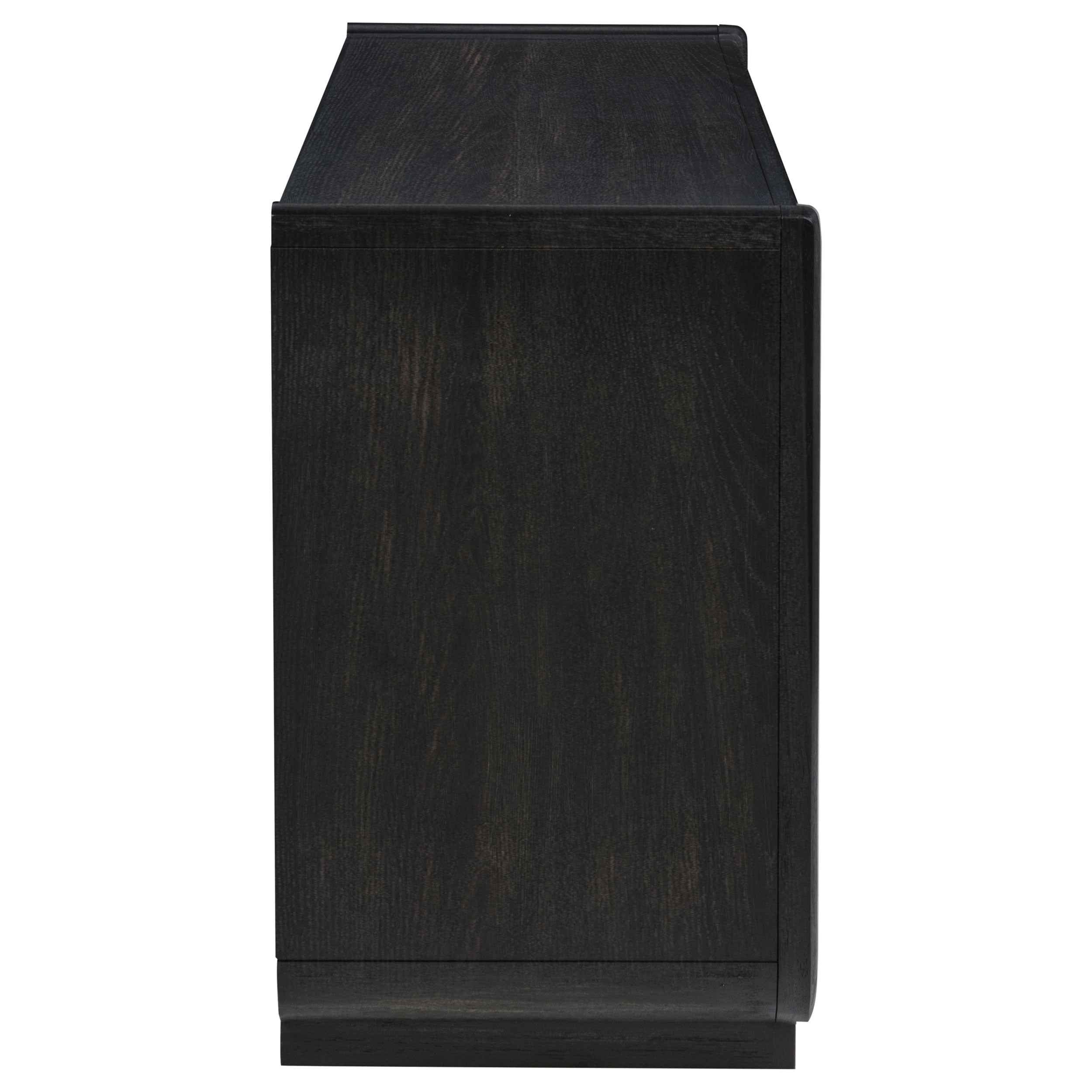 Leandro Burnished Black 2-drawer Home Office Writing Desk - Image 11