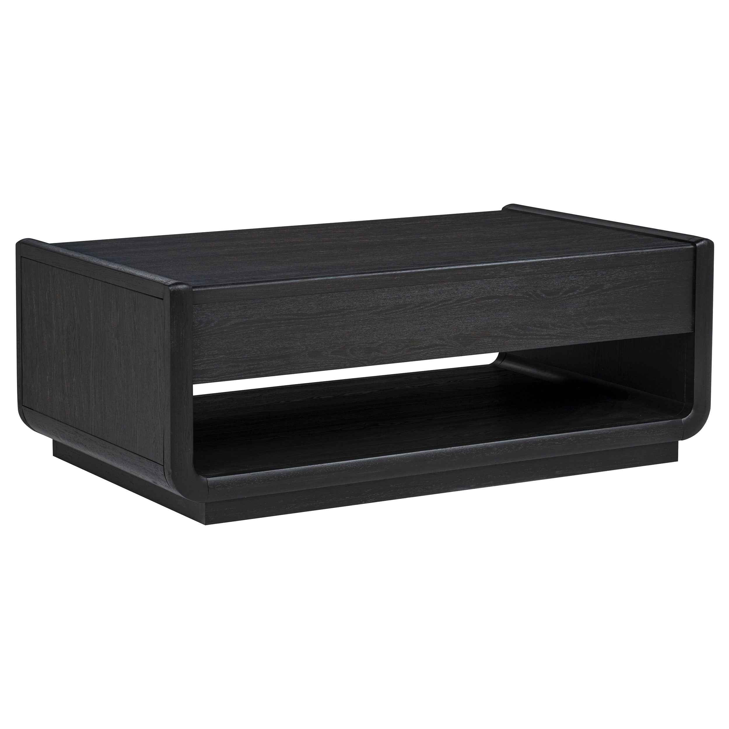 Leandro Burnished Black 2-drawer Wood Cocktail Coffee Table - Image 7