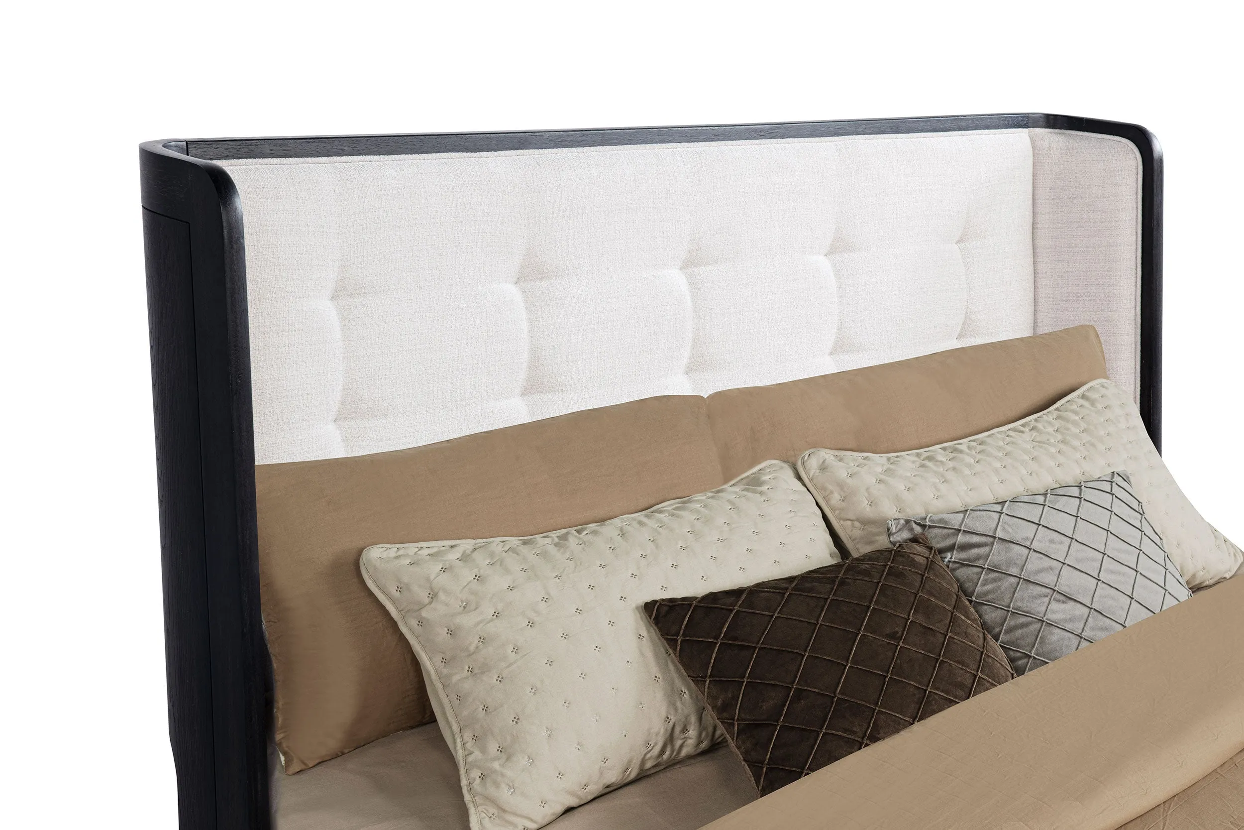 Leandro Burnished Black 4-piece Eastern King Bedroom Set - Image 7