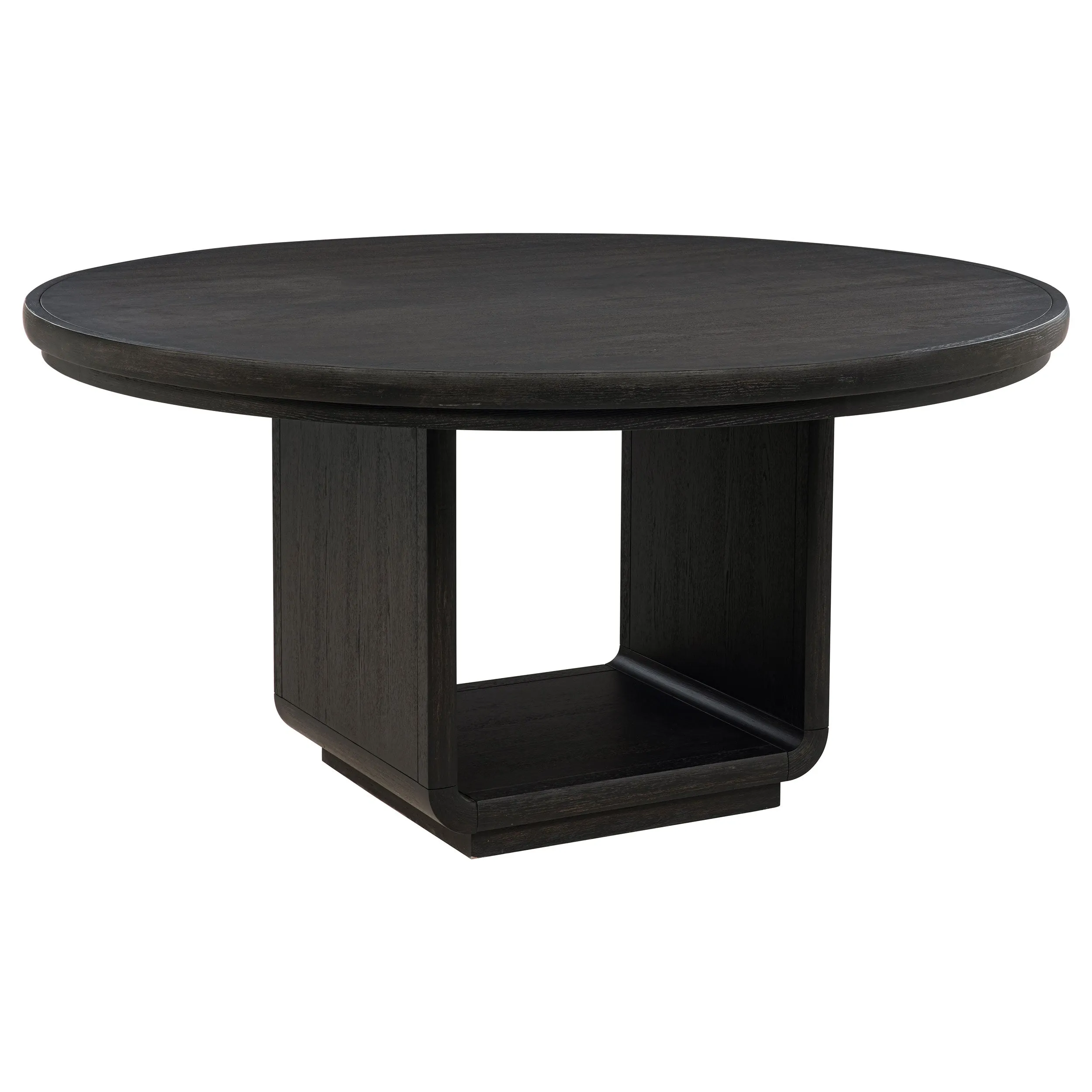 Leandro Burnished Black/Cream 7-piece Round Dining Table Set - Image 3
