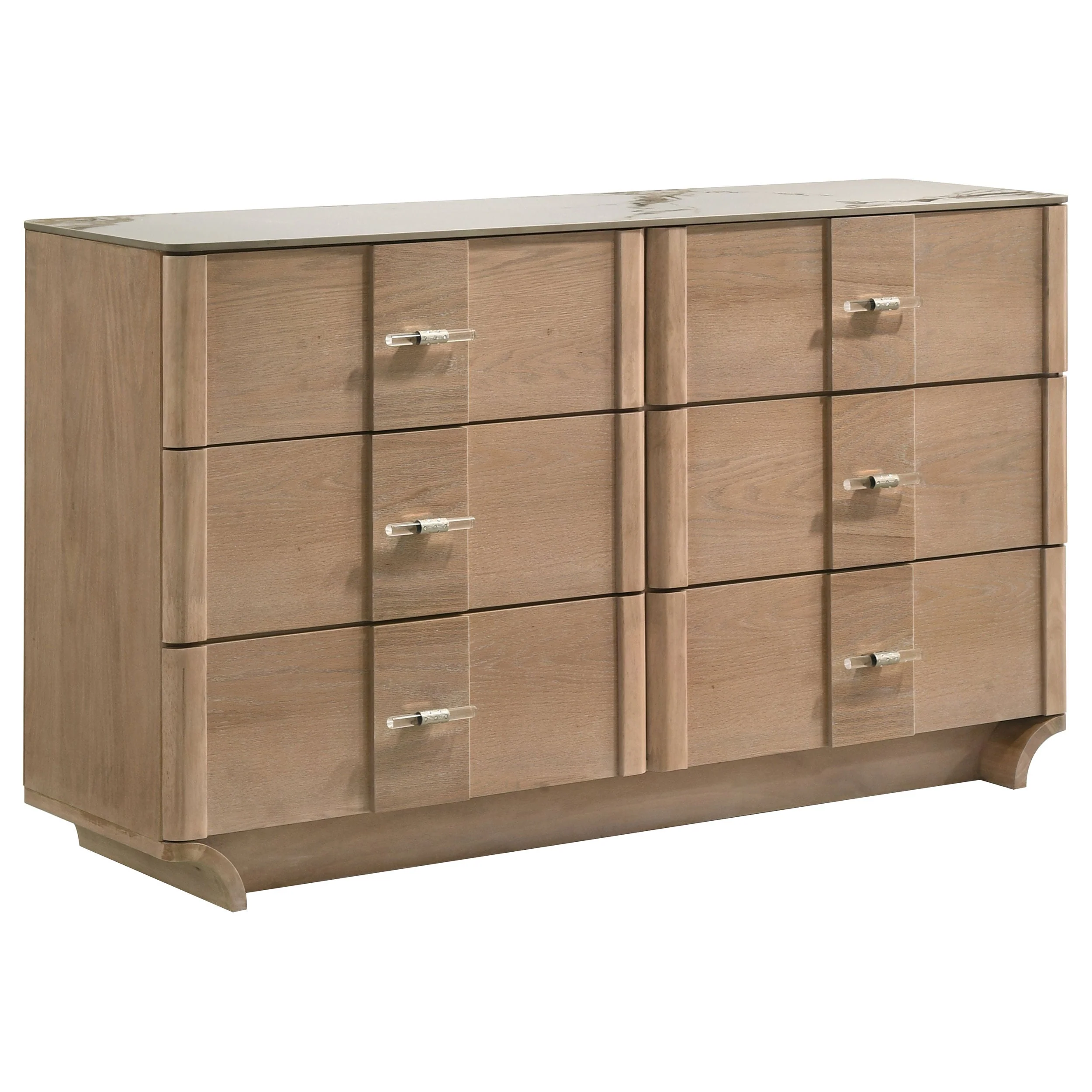 Leanne Light Oak 4-piece Eastern King Bedroom Set - Image 6