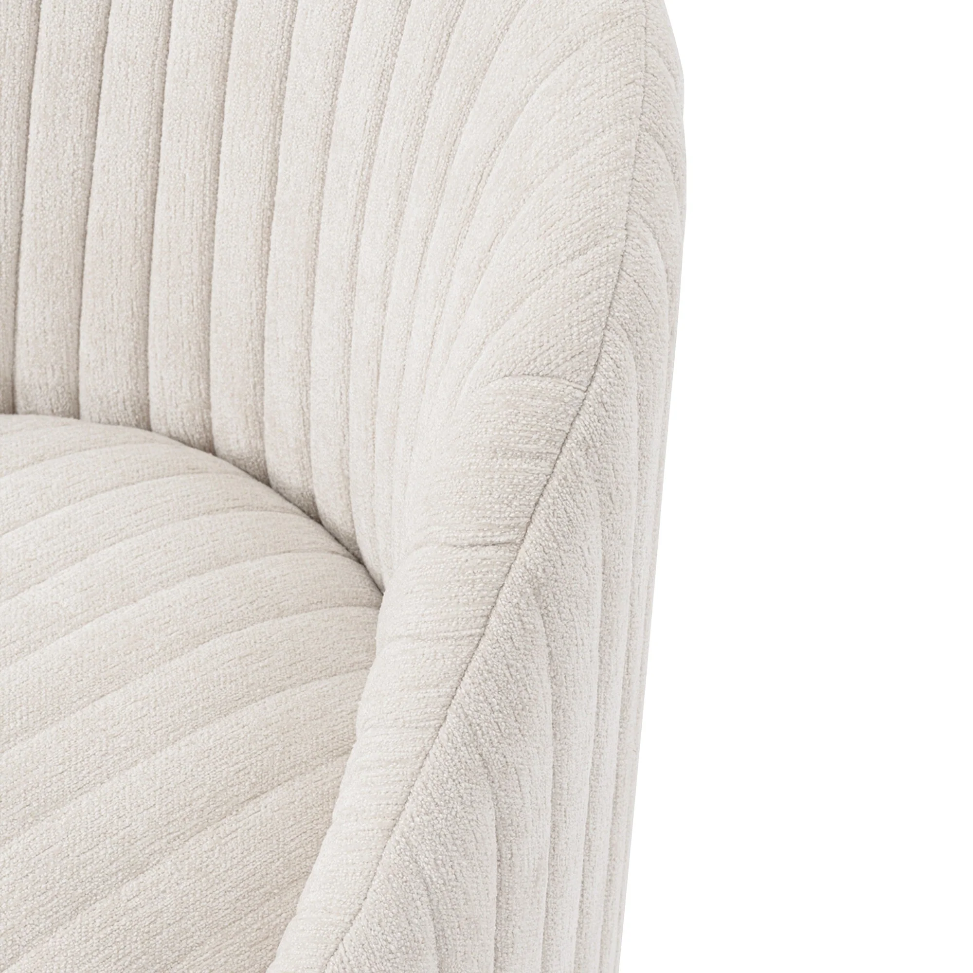 Leela Swivel Accent Chair in Cream - Image 5