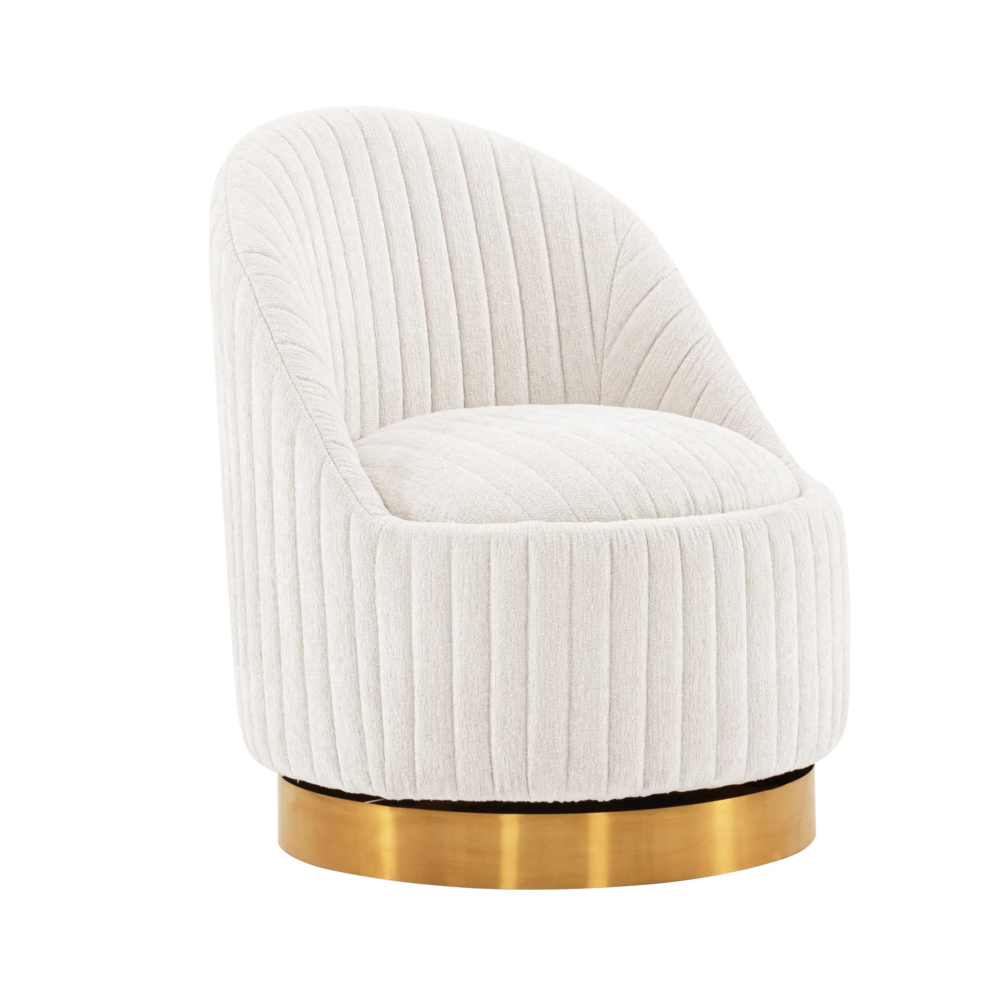 Leela Swivel Accent Chair in Cream (set of 2) - Image 10