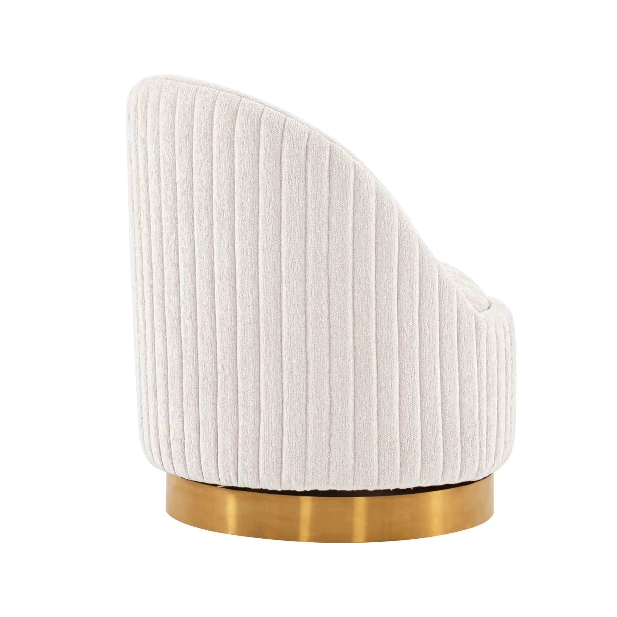 Leela Swivel Accent Chair in Cream (set of 2) - Image 6