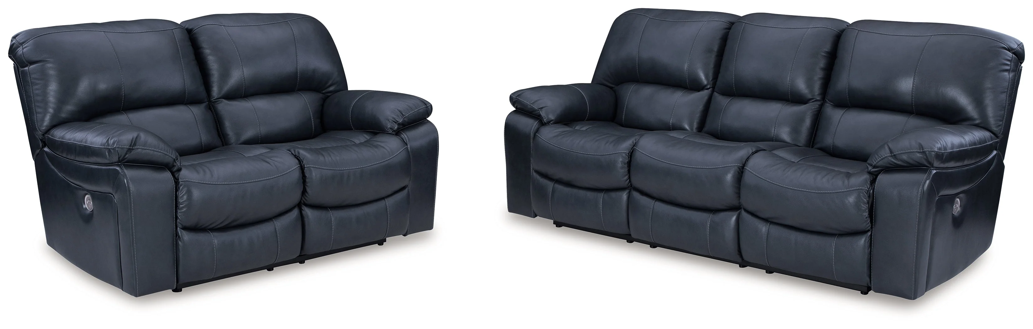 Leesworth Ocean Leather Power Reclining Sofa and Loveseat - Image 6