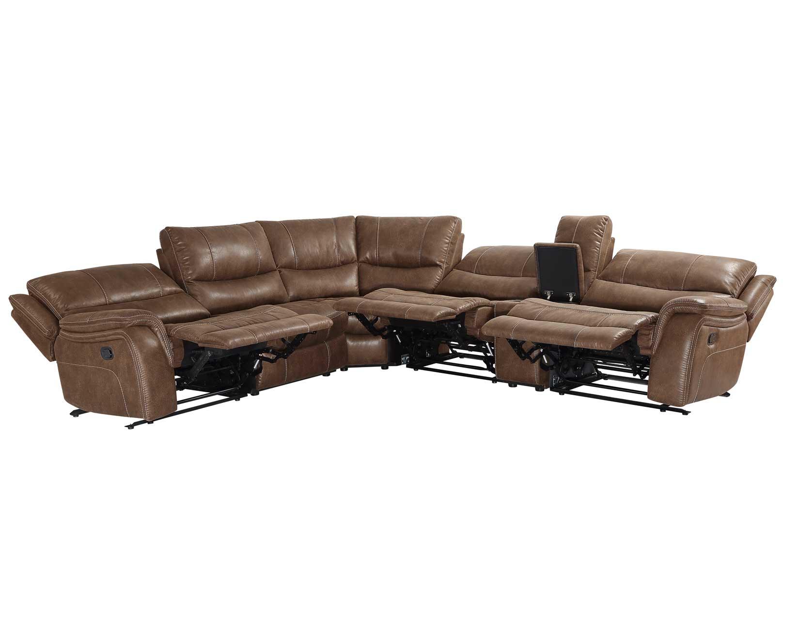 Lehi Warm Brindle 6-Piece Reclining Sectional - Image 8