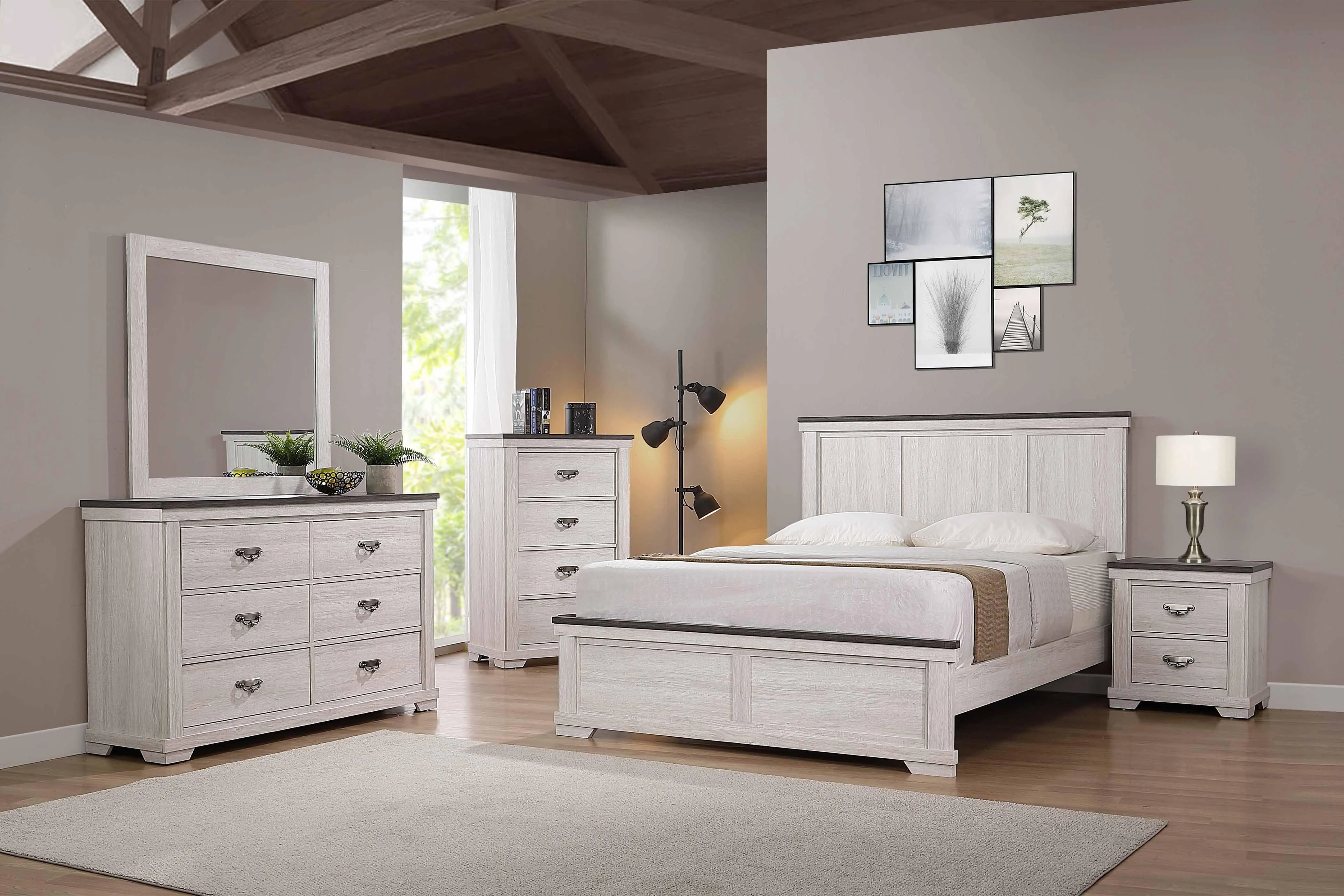 Leighton Cream and Brown Chest - Image 2