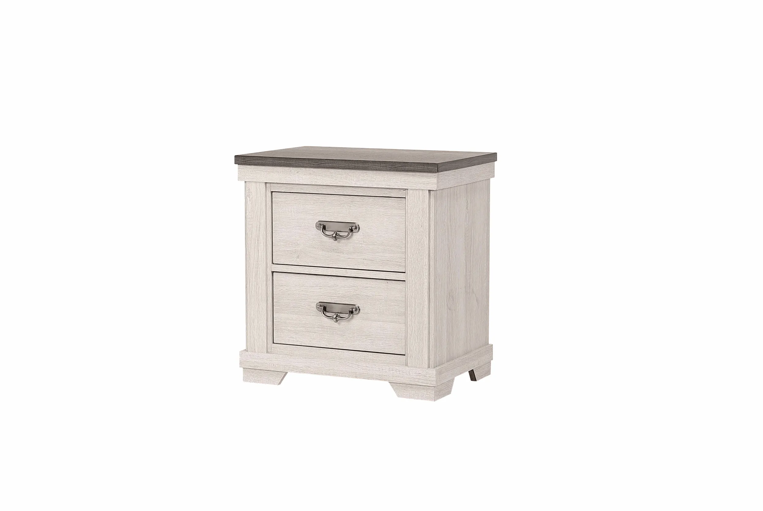 Leighton Cream and Brown Nightstand