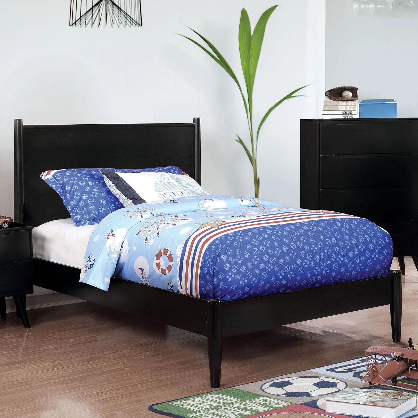 Lennart Black Twin Bed