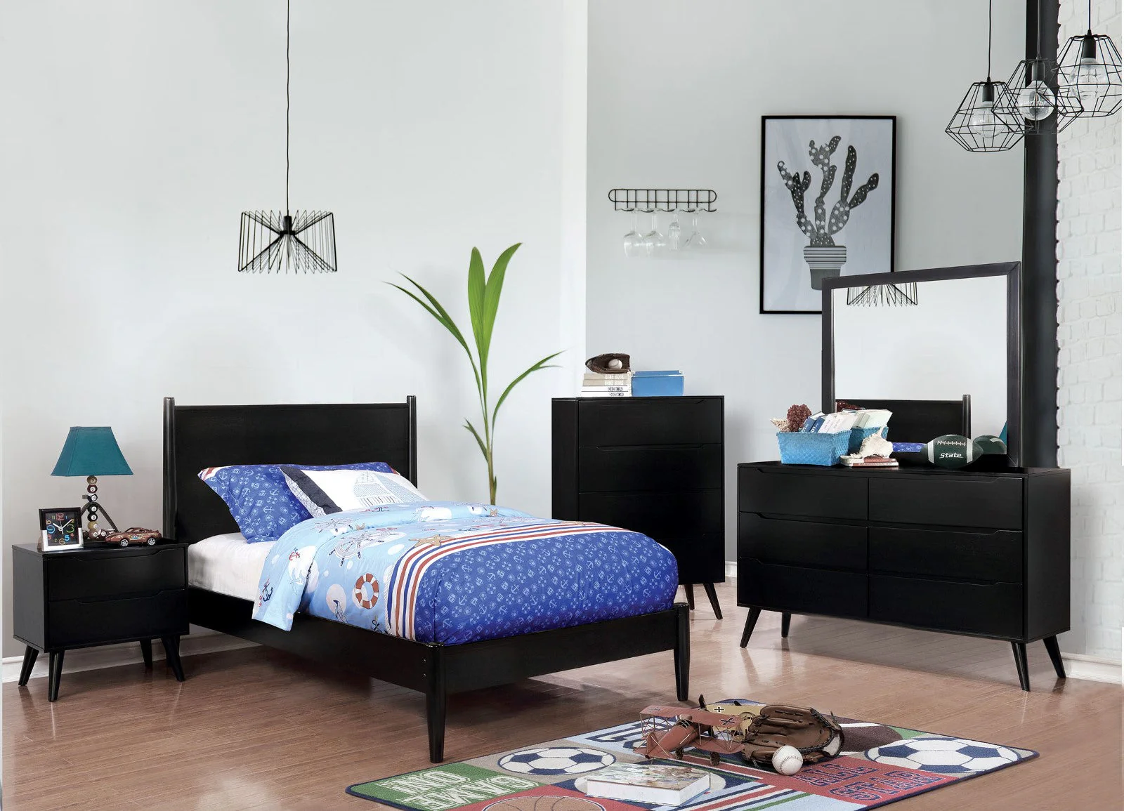 Lennart Black Twin Bed - Image 3