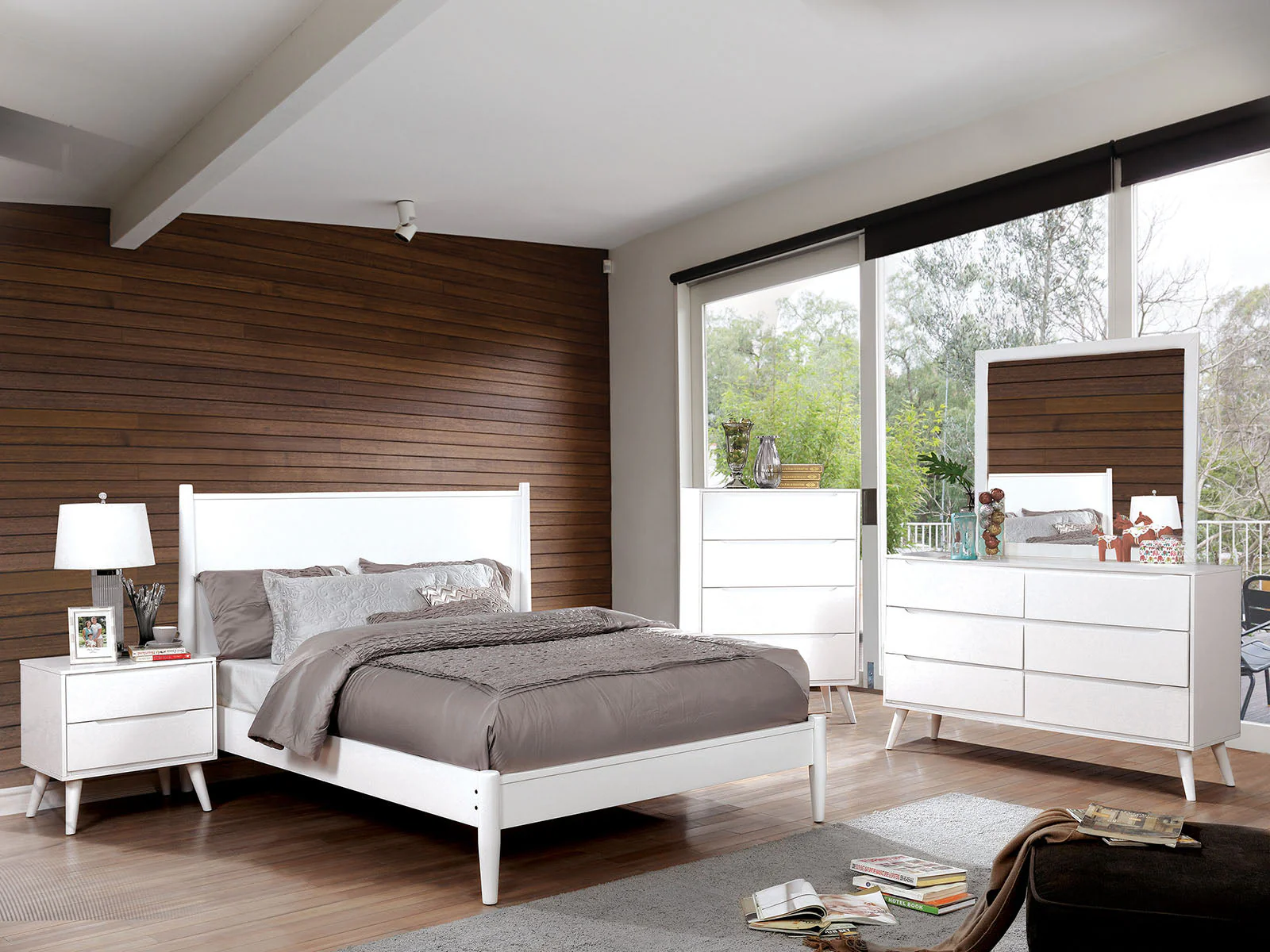 Lennart White Full Bed - Image 2