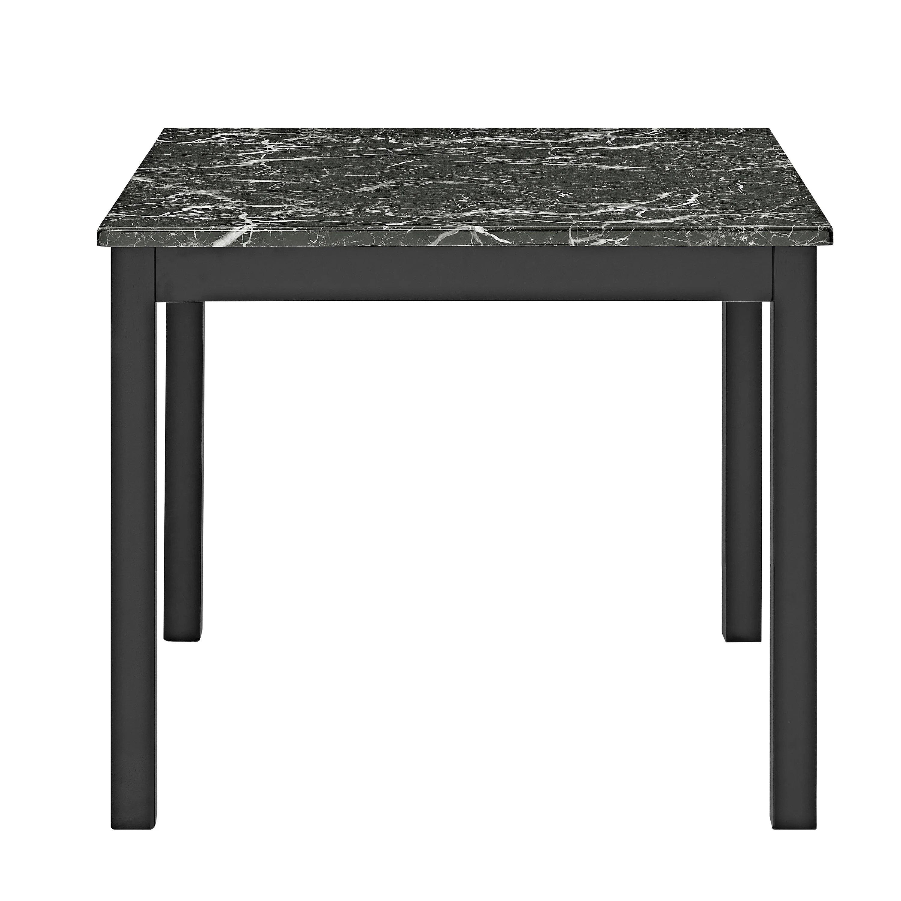 Lennon Black Velvet 5-Piece Counter Height Dining Set - Image 3