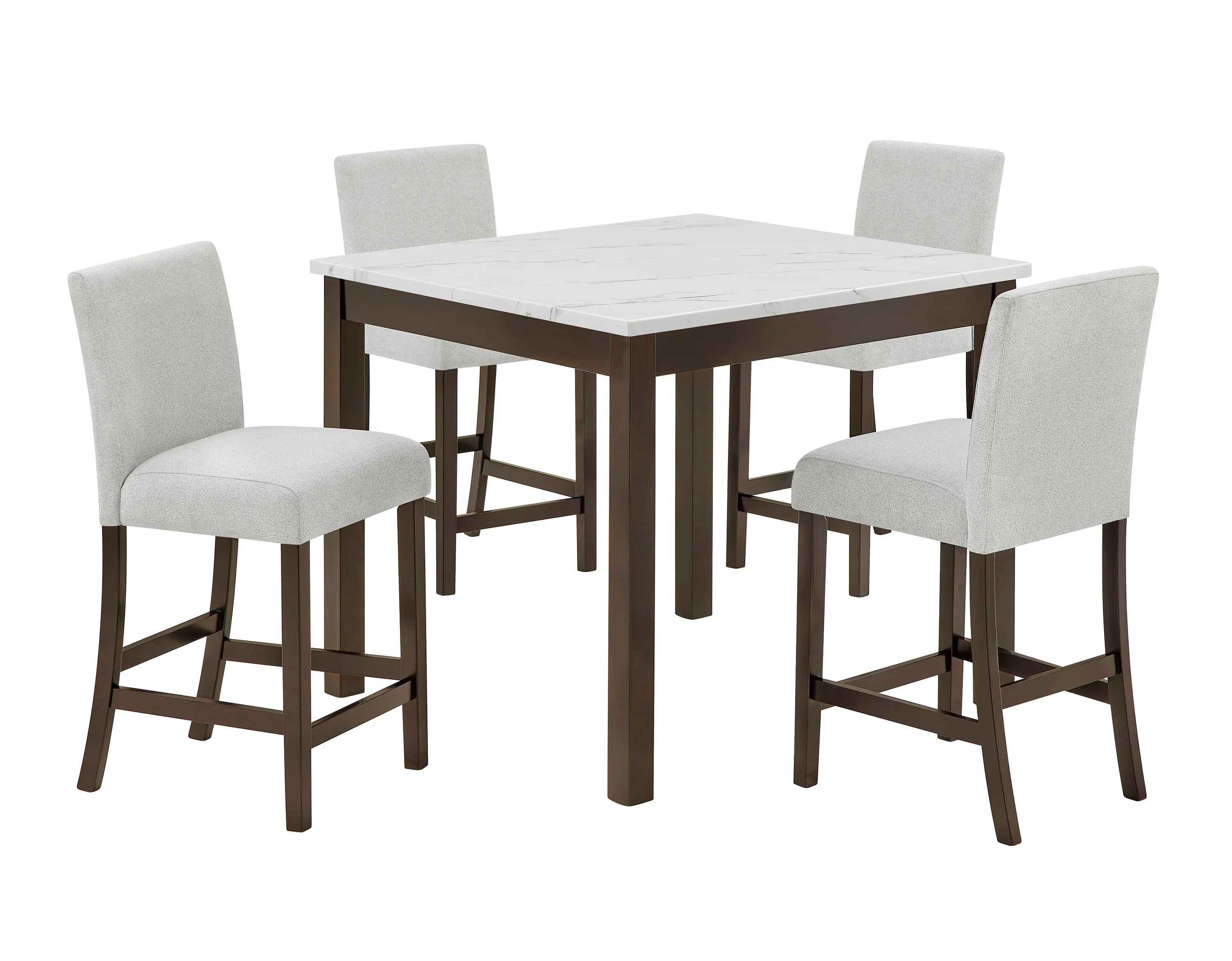 Lennon Gray 5-Piece Counter Height Dining Set - Image 2