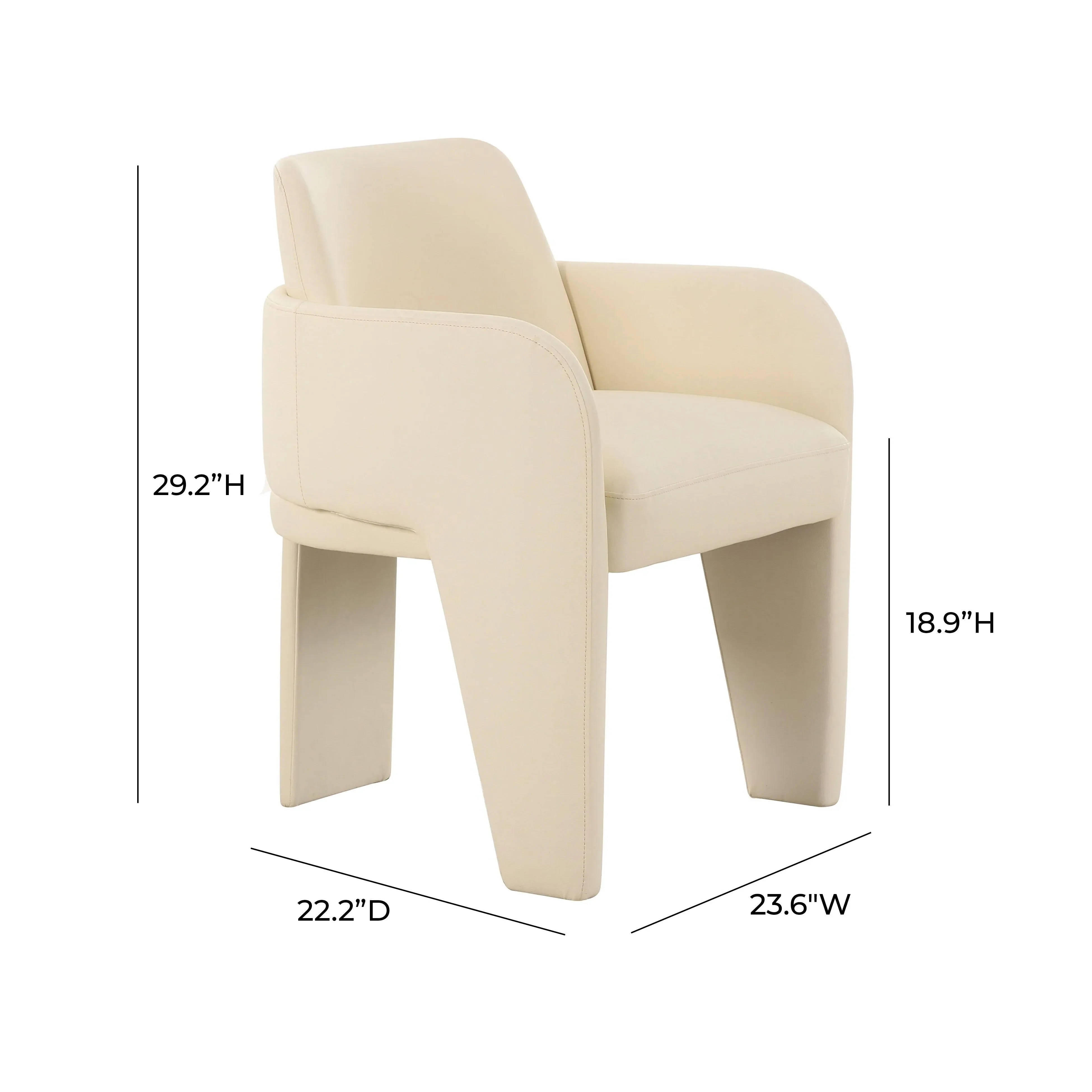 Leo Performance Vegan Leather Dining Chair - Image 6