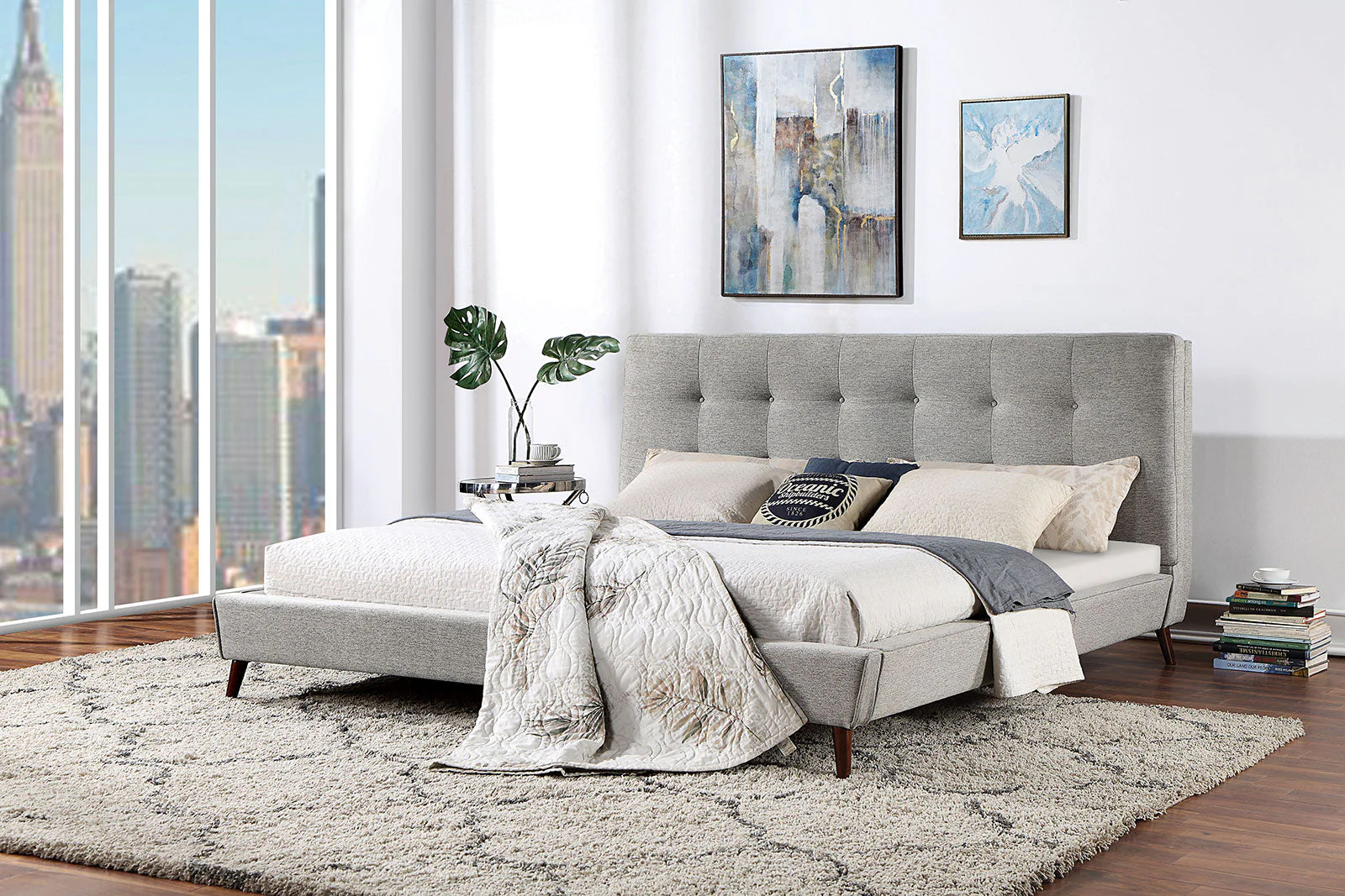 Leomin Gray Queen Bed