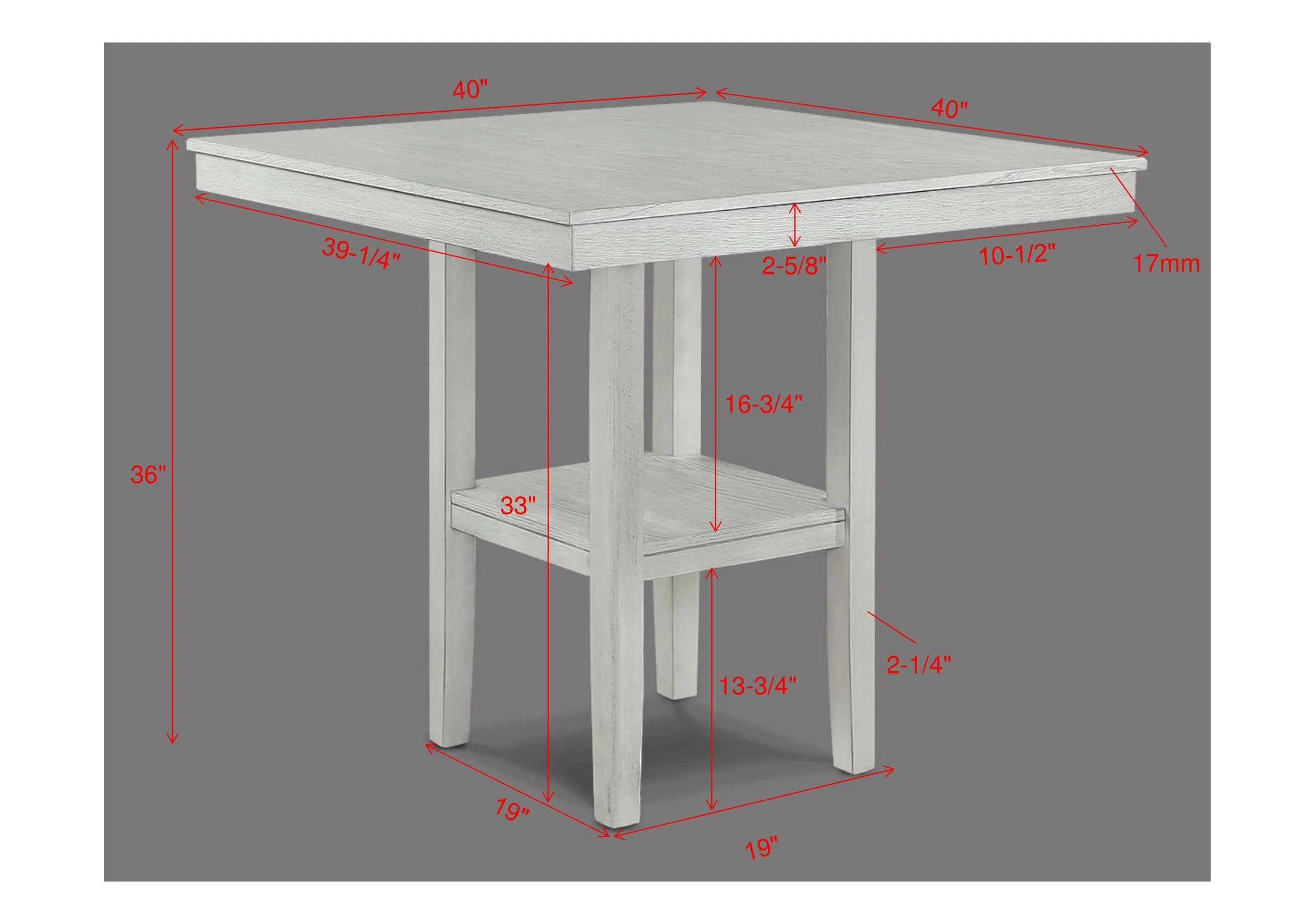 Lester Driftwood 5-Piece Counter Height Set - Image 6