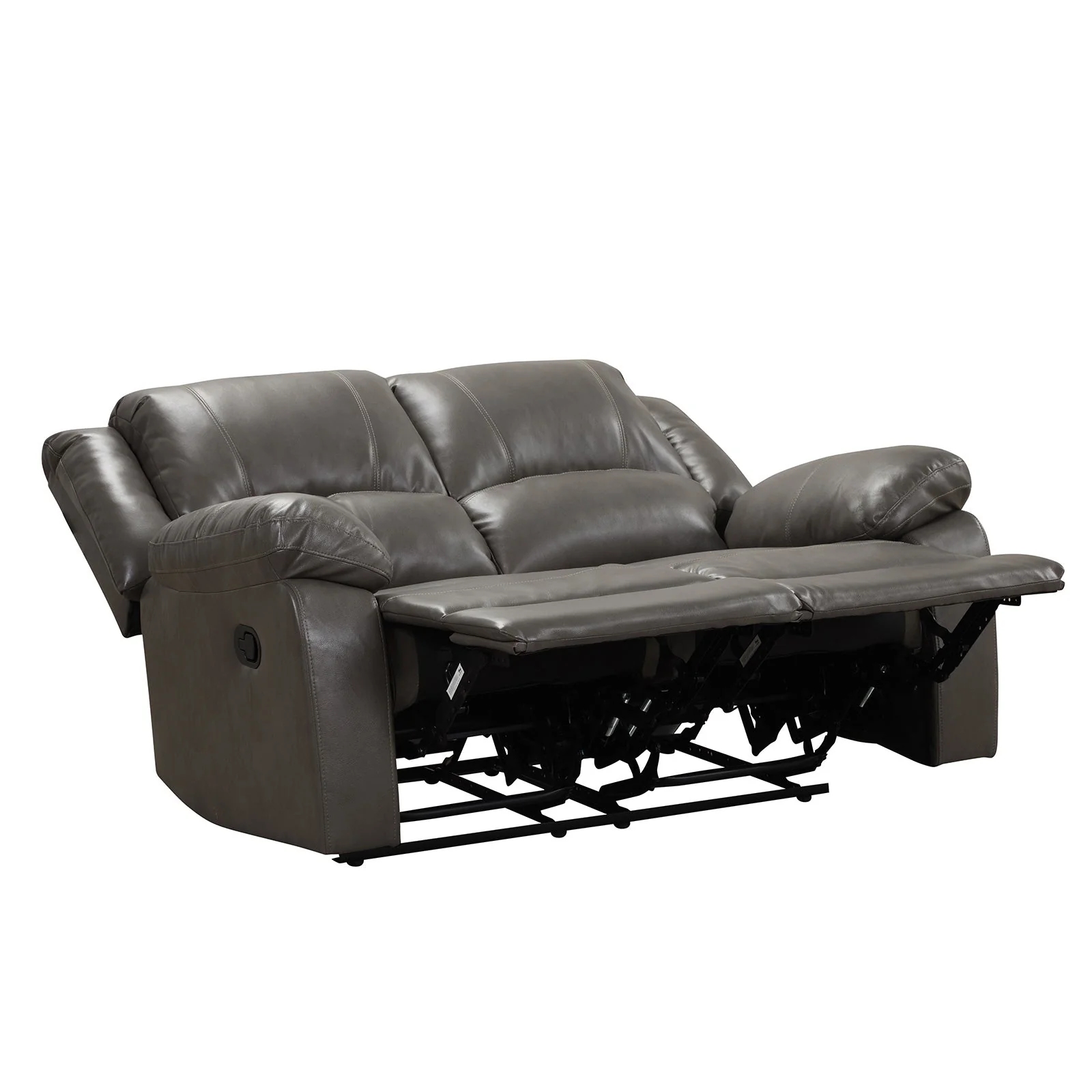 Letha Gray PU Leather Sofa & Loveseat - Image 4