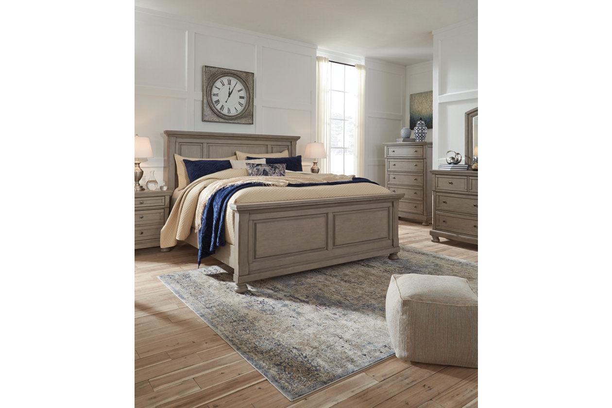 Lettner Light Gray King Panel Bed - Image 2